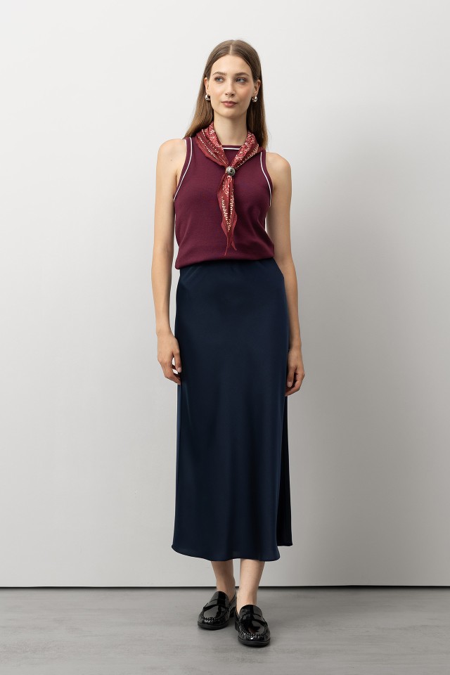 Saia Midi Acetinada Saia Midi Acetinada