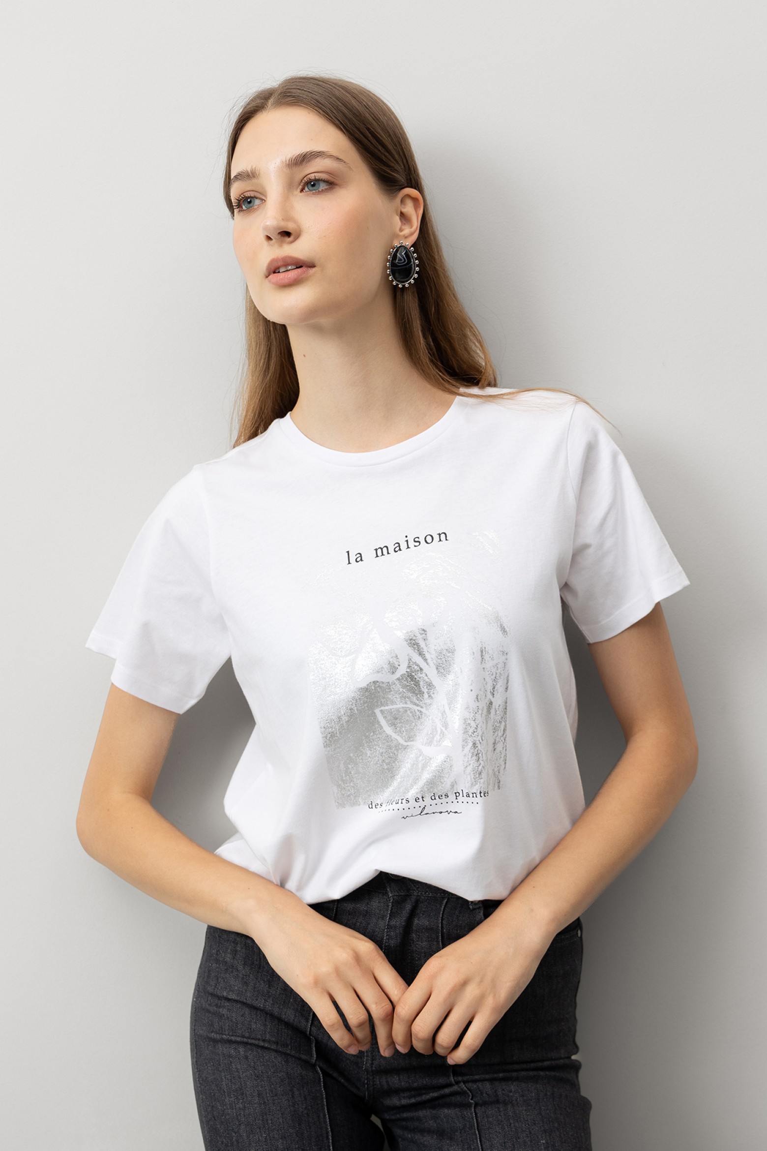 T-shirt Estampado Metlico