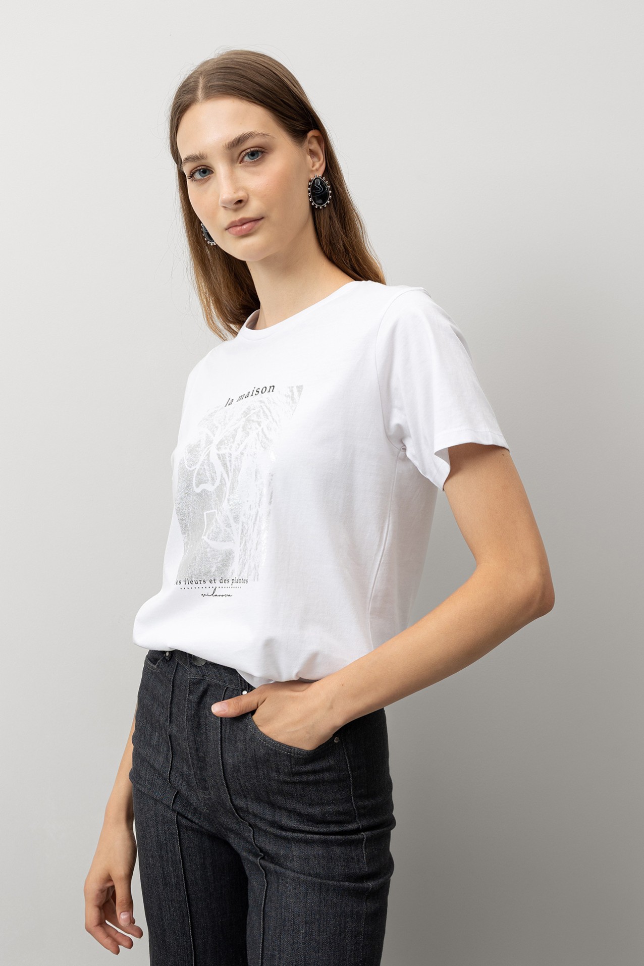 T-shirt Estampado Metlico