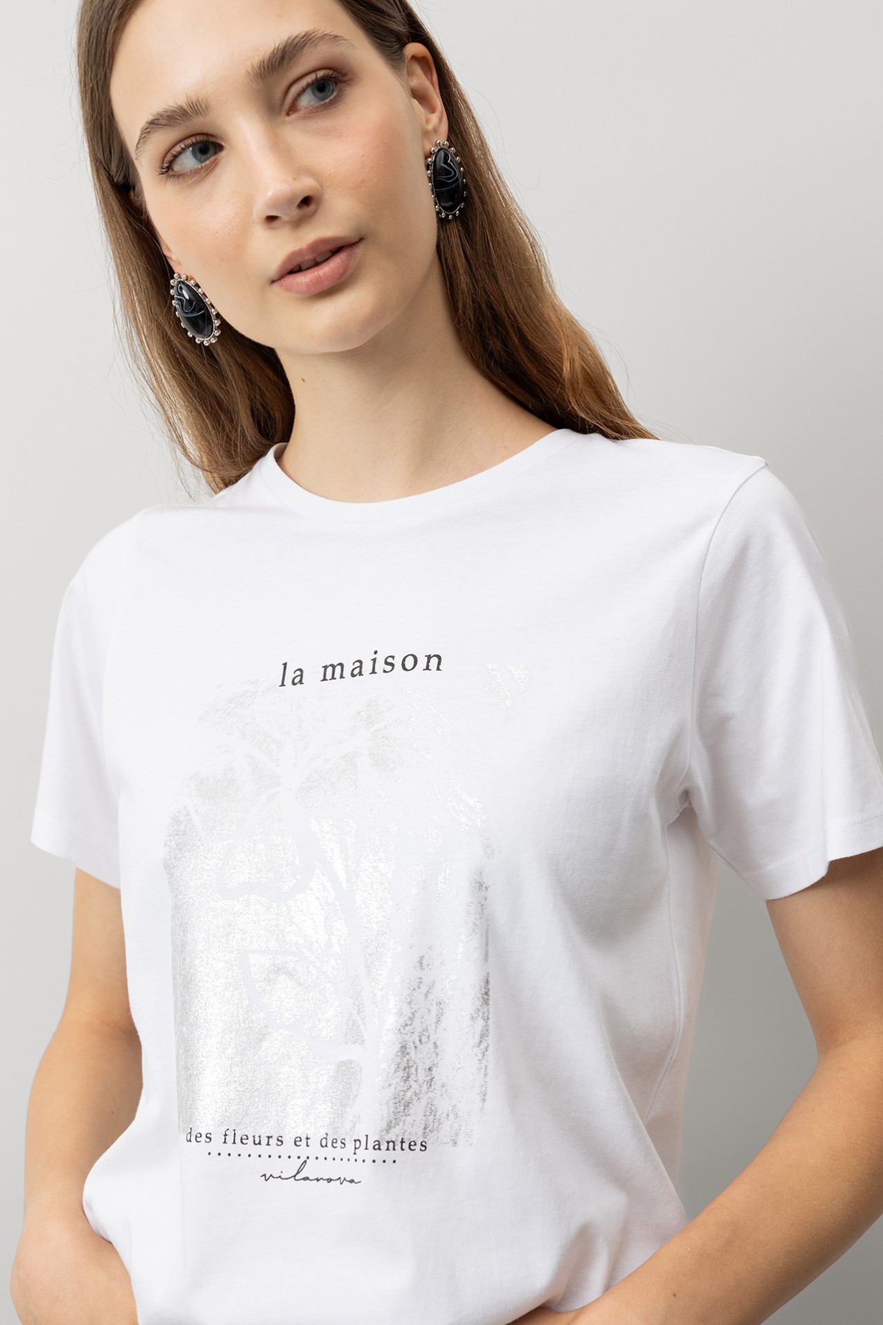 T-shirt Estampado Metlico