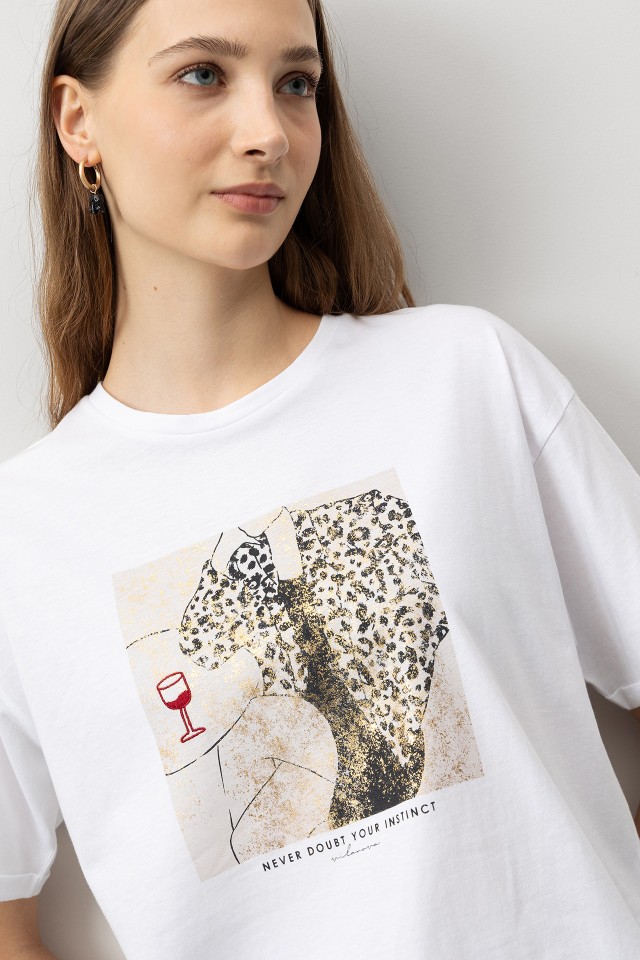 T-Shirt Relaxed Fit Estampada T-Shirt Relaxed Fit Estampada