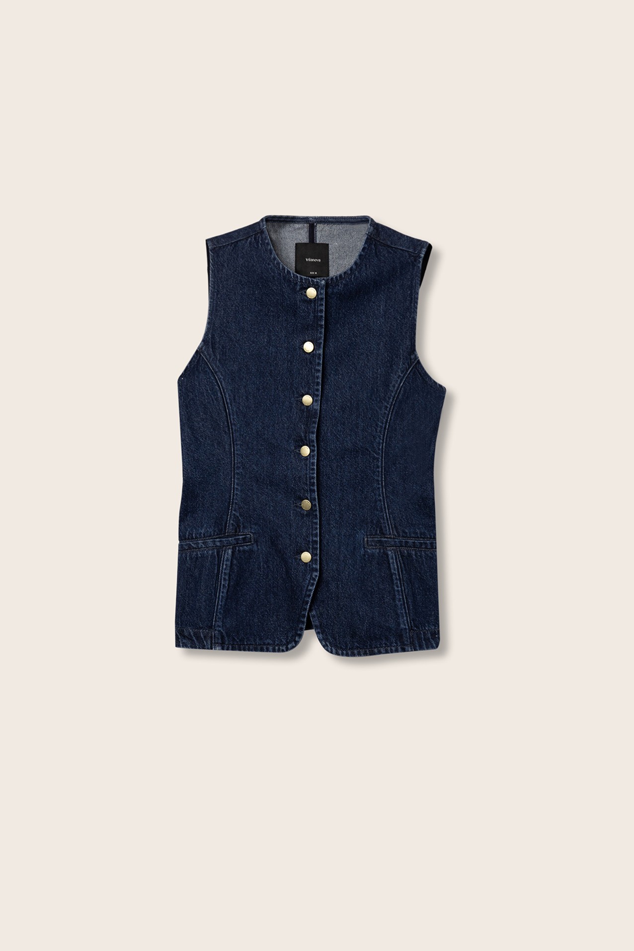 Sleeveless Denim Top