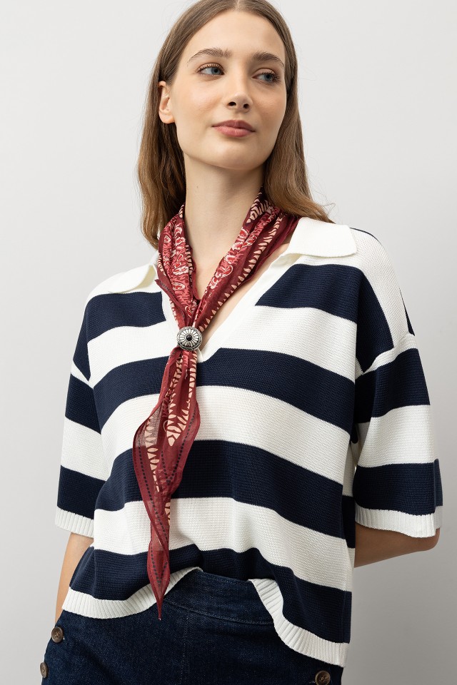 Polo Relaxed Fit s Riscas