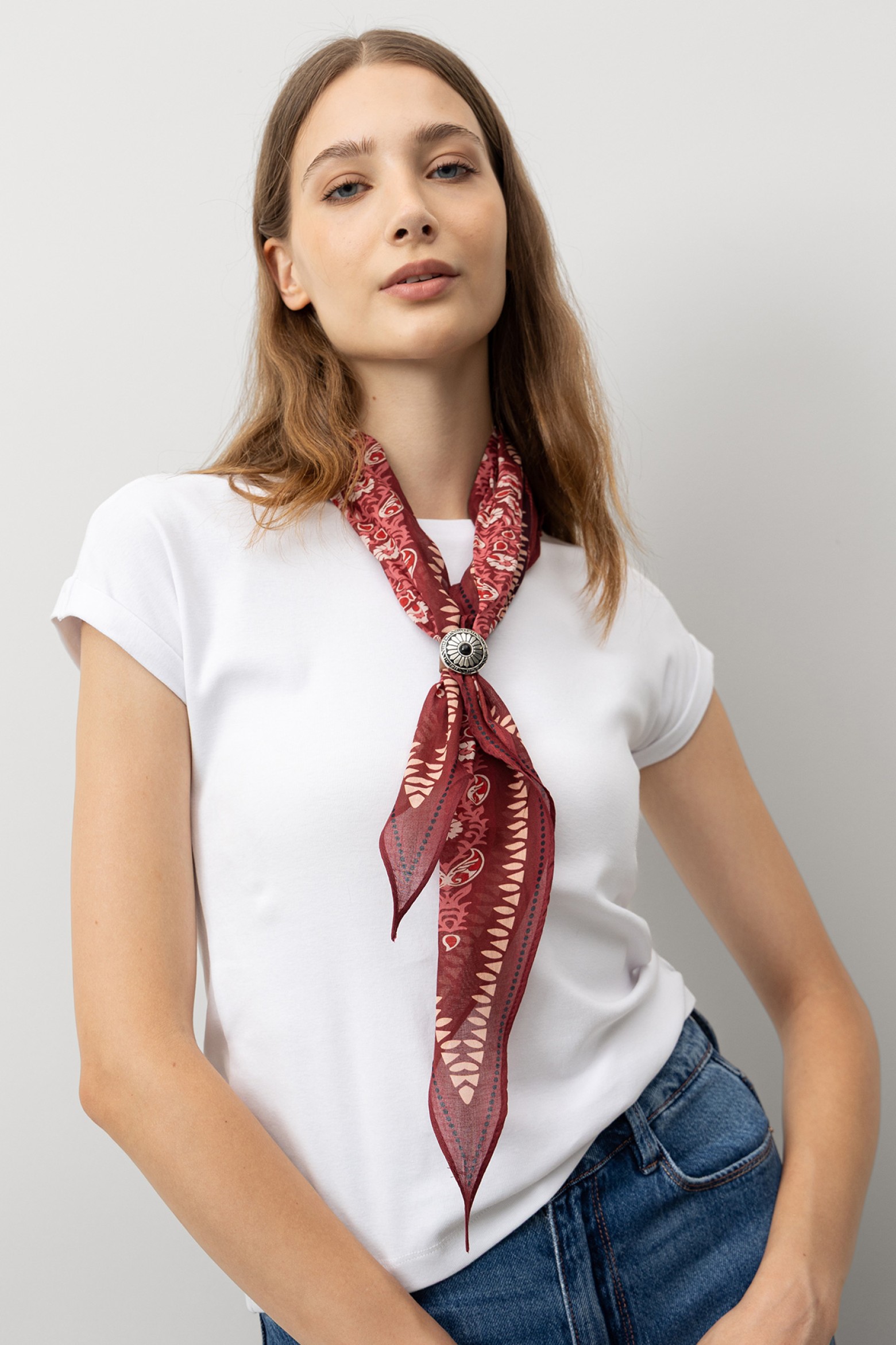 T-shirt Super Slim com Dobra