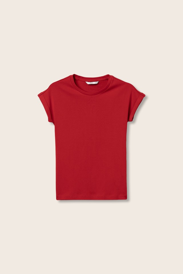 Camiseta Super Slim con Dobladillo Camiseta Super Slim con Dobladillo