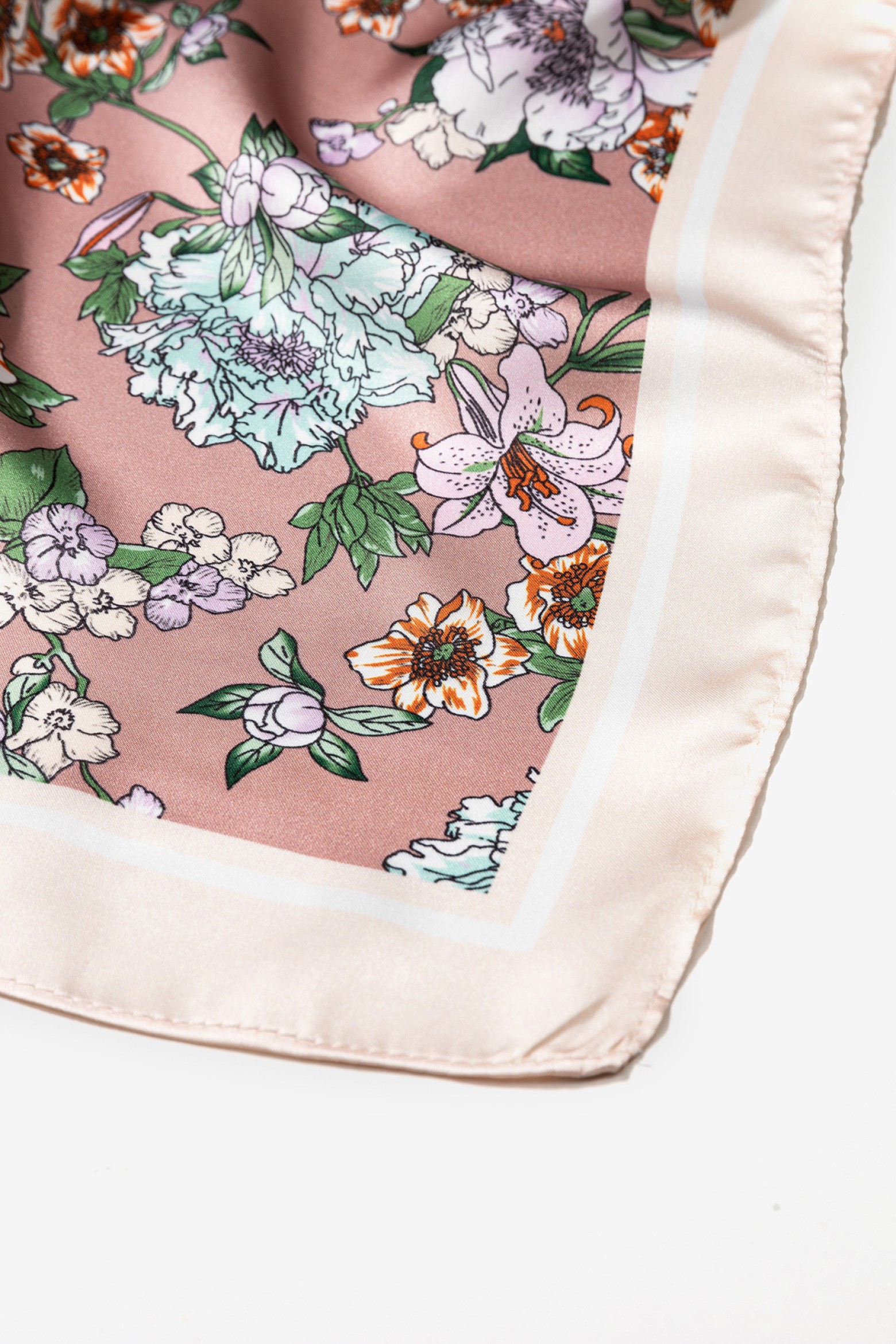 Floral Satin Bandana