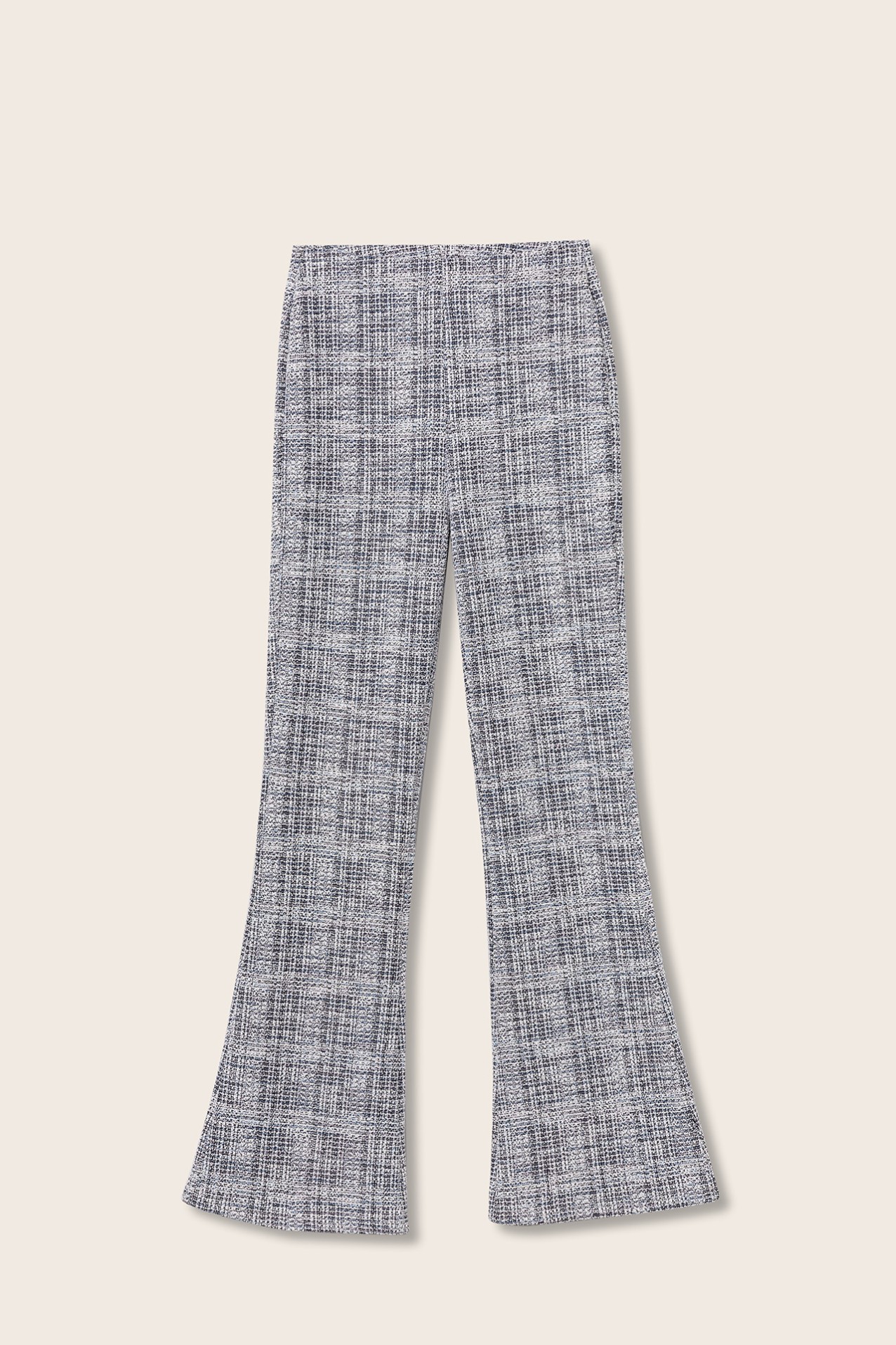 Tweed Knit Flared Trousers