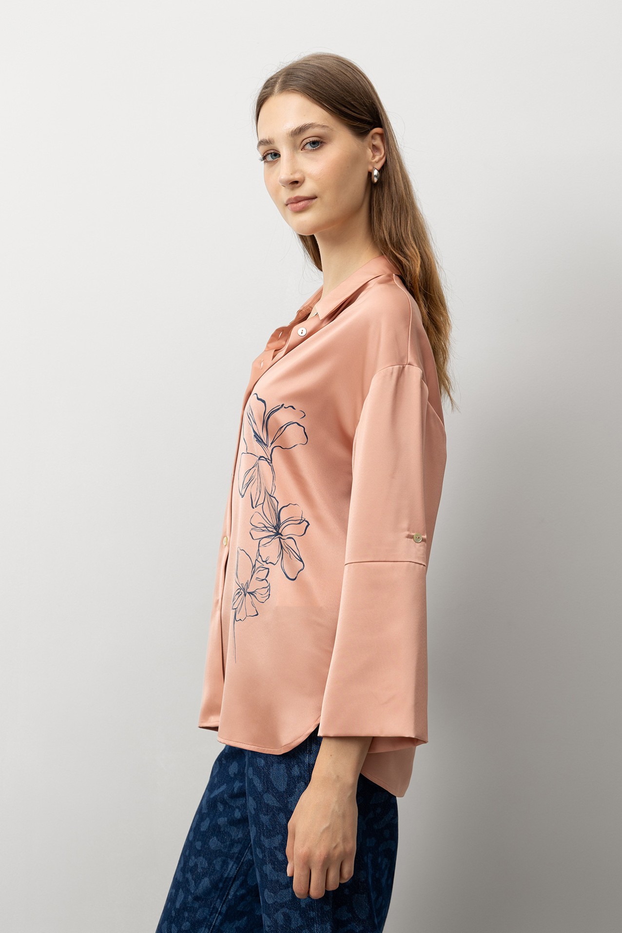 Relaxed Shirt with Floral Print