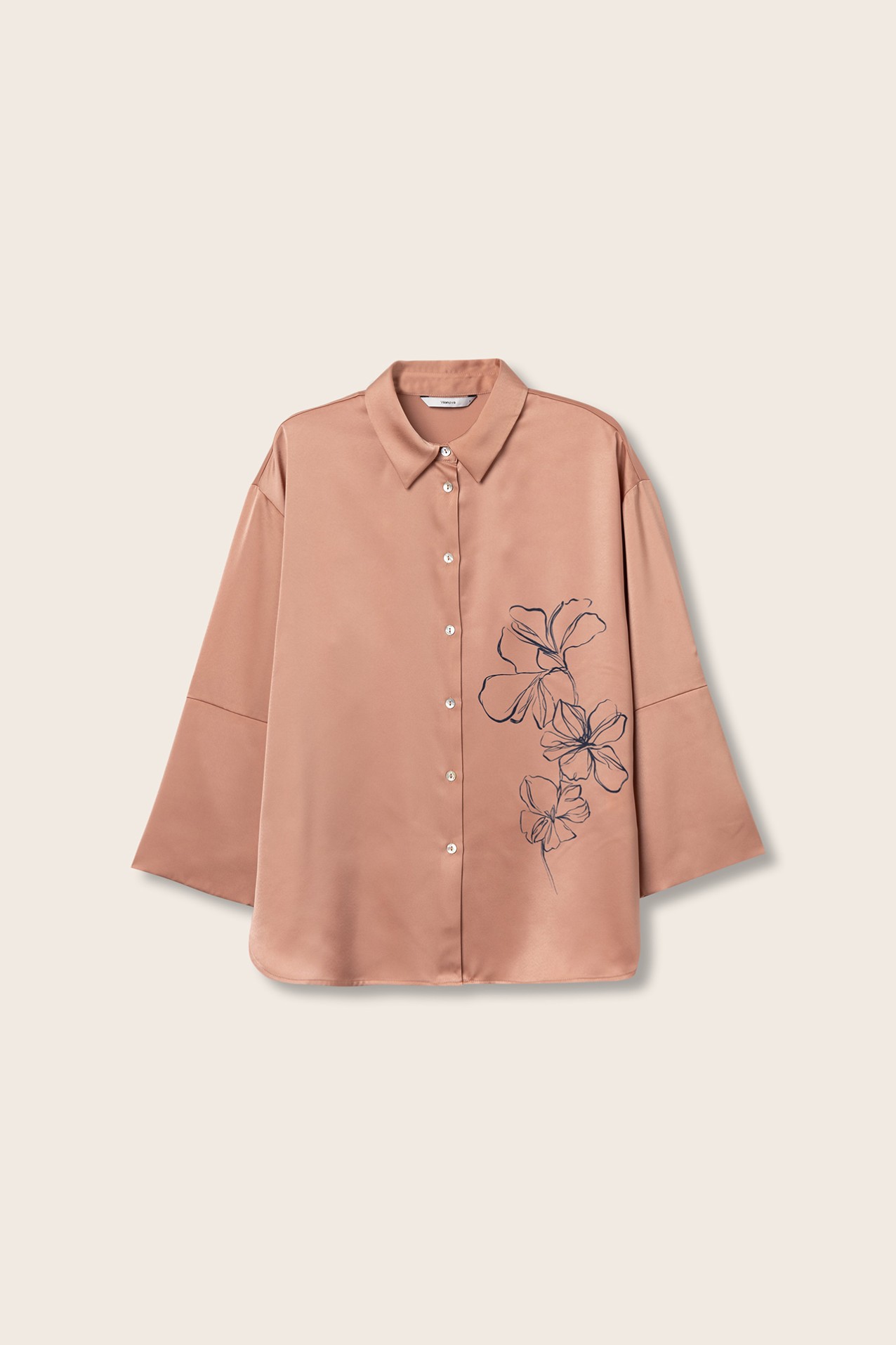 Relaxed Shirt with Floral Print