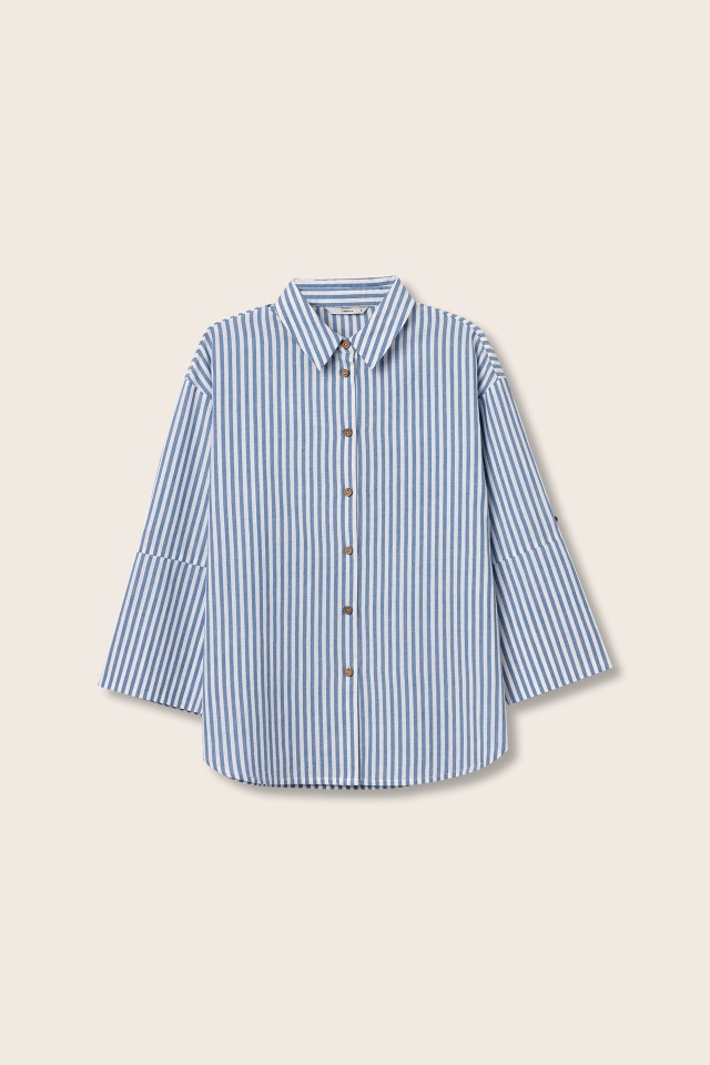 Camisa de Algodón a Rayas Camisa de Algodón a Rayas