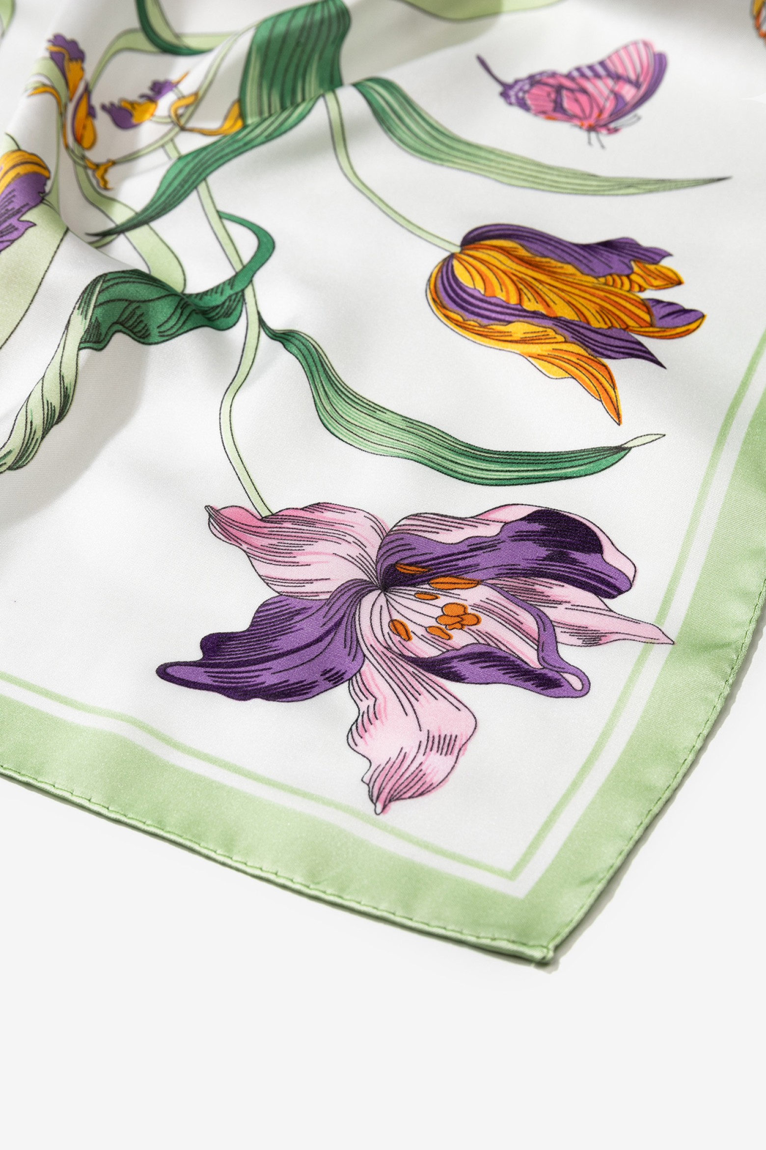 Floral Satin Bandana