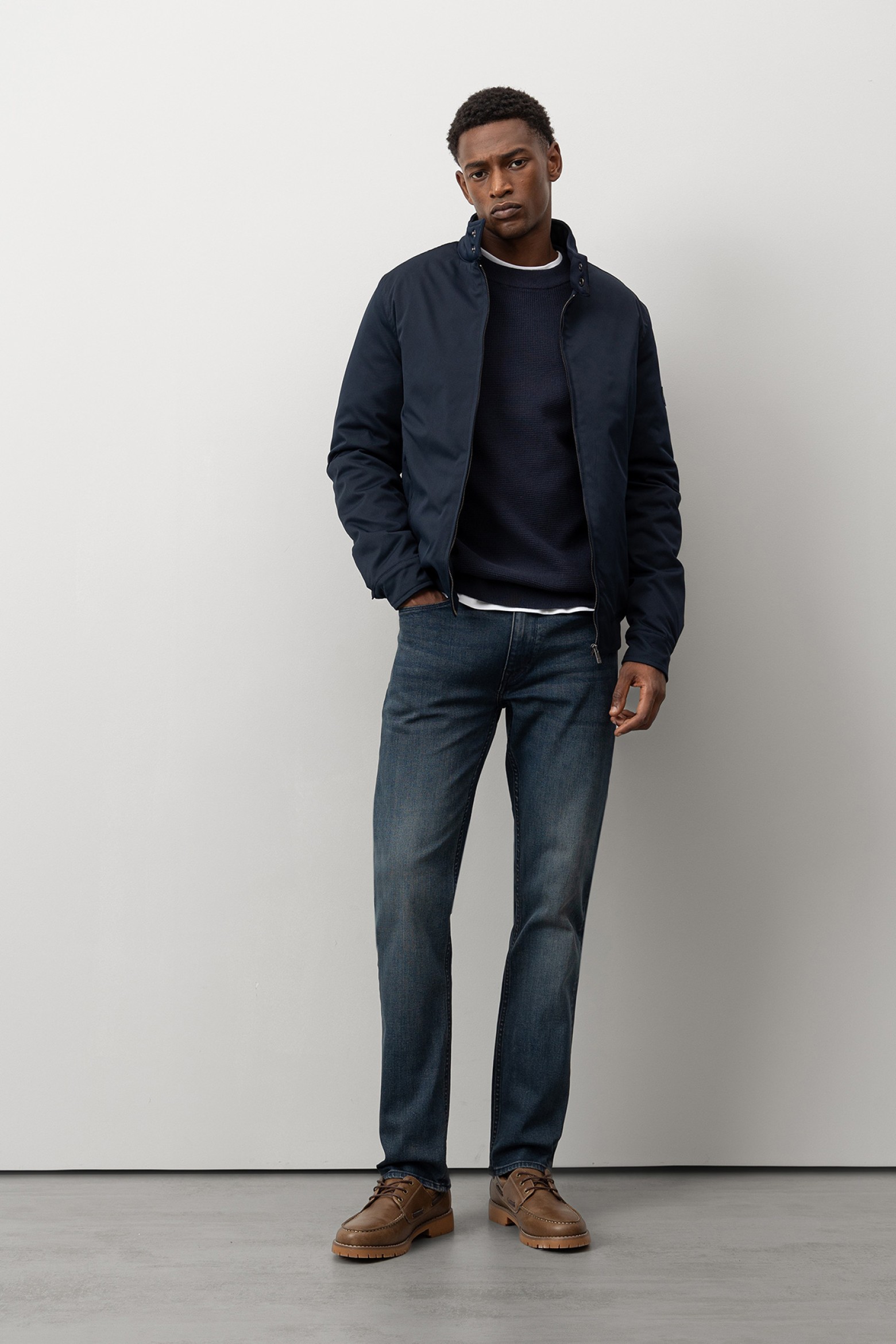 Dark Blue Straight Jeans