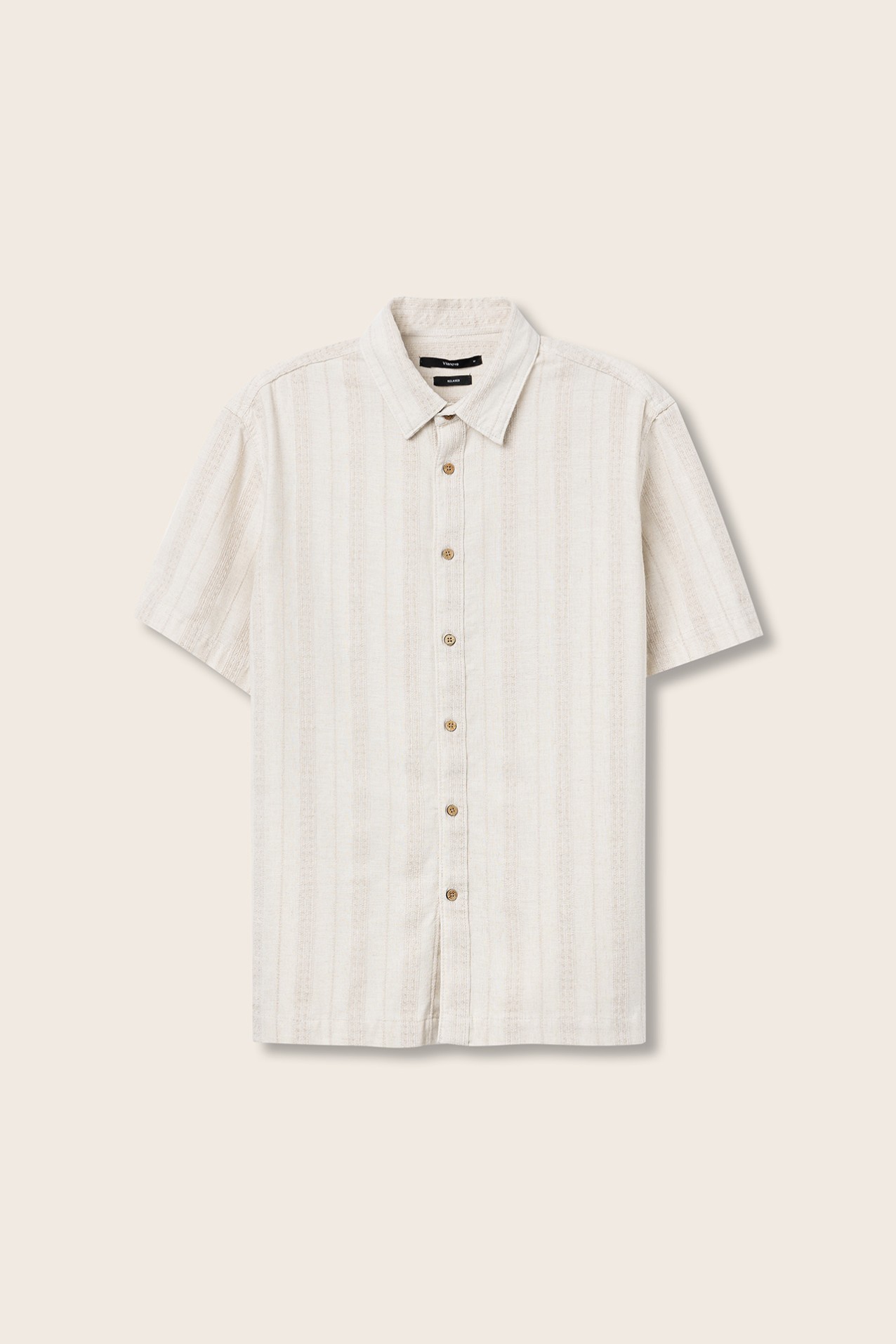 Camisa relaxed tono crudo