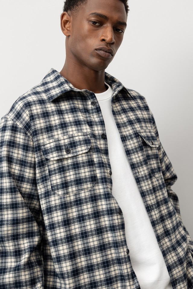 Camisa Flanela de Algodão Xadrez Camisa Flanela de Algodão Xadrez