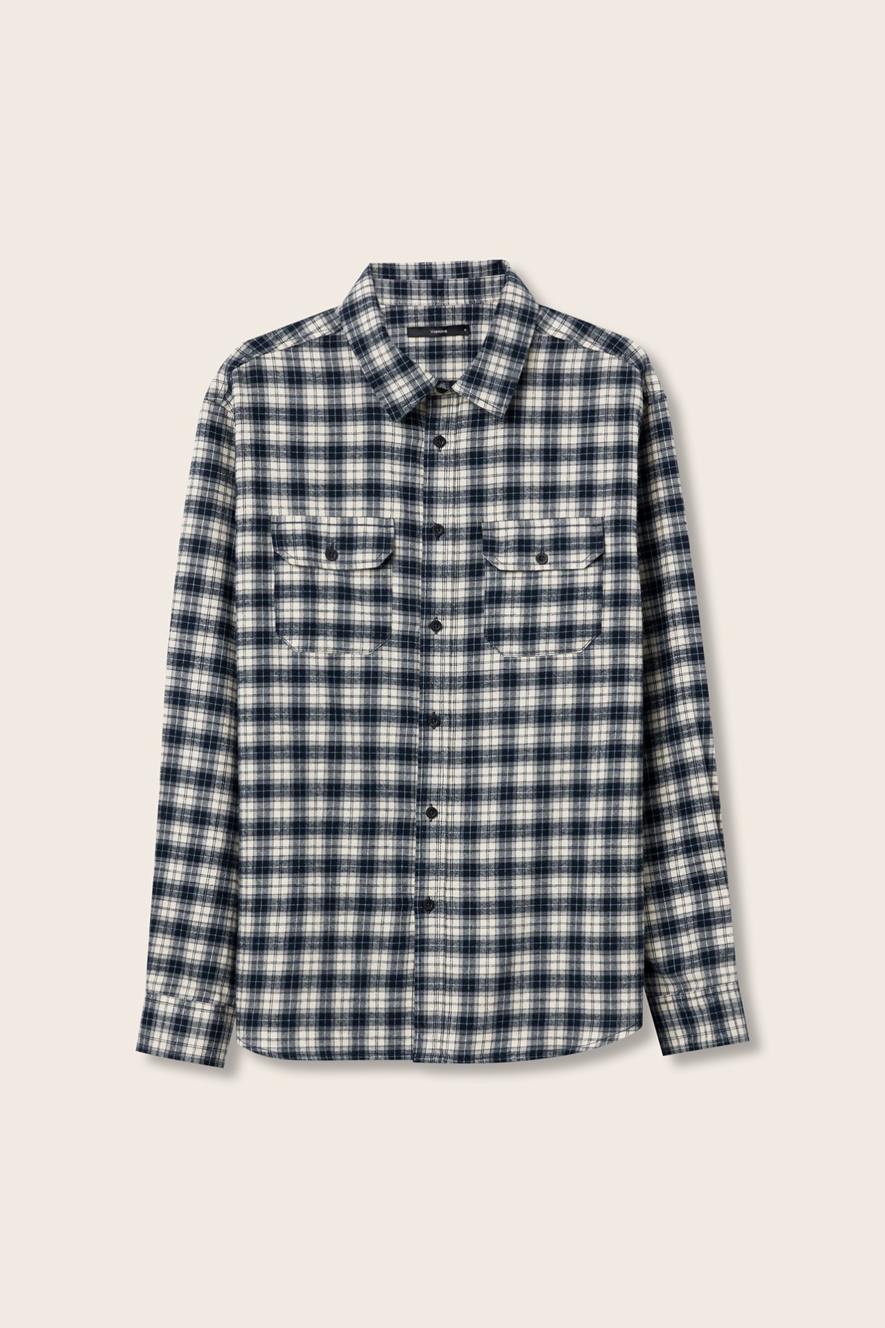 Camisa de Franela de Algodn a Cuadros