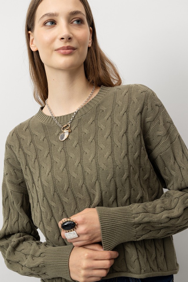 Camisola Relaxed Cable Knit