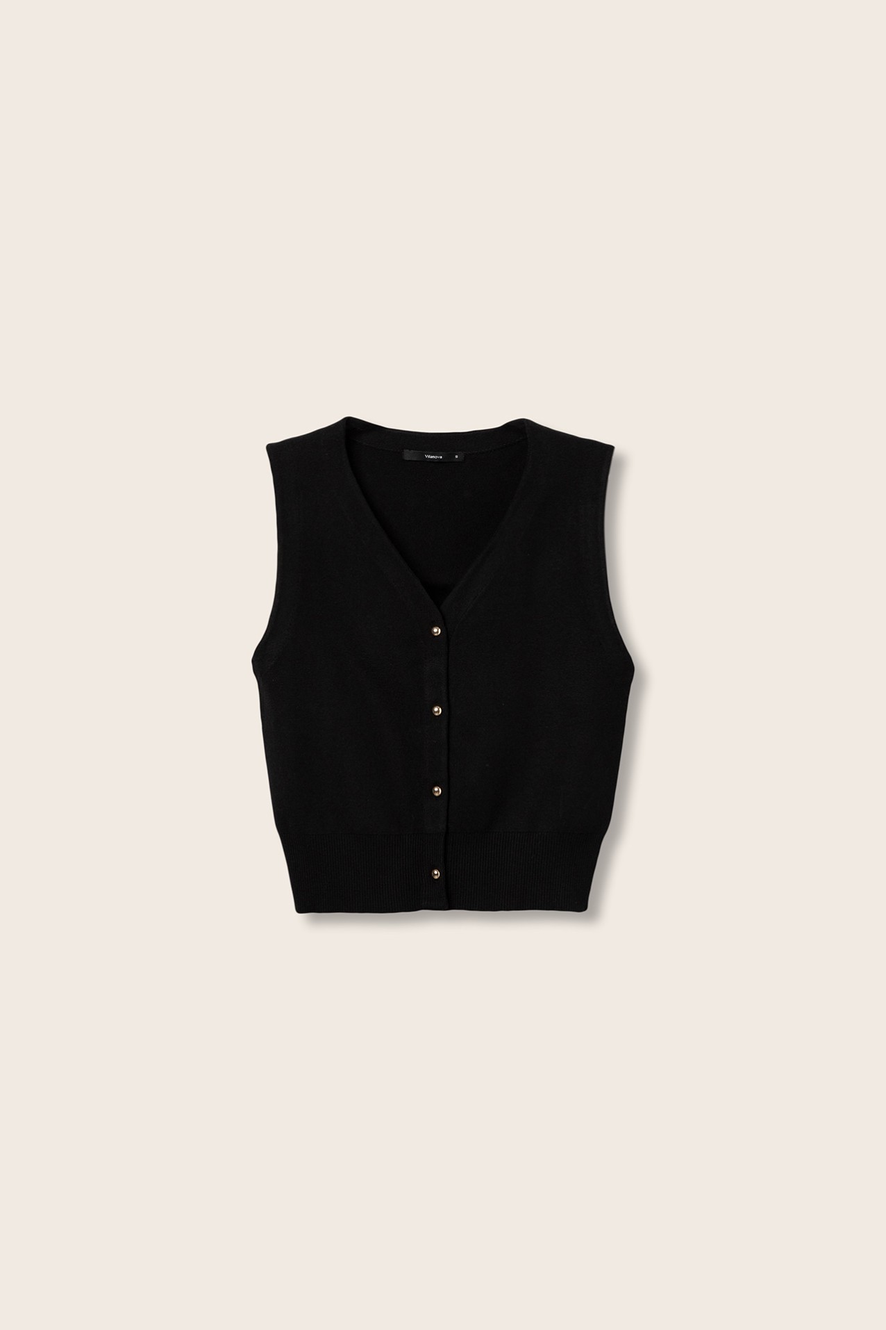 Colete Tricotado Botes Metlicos