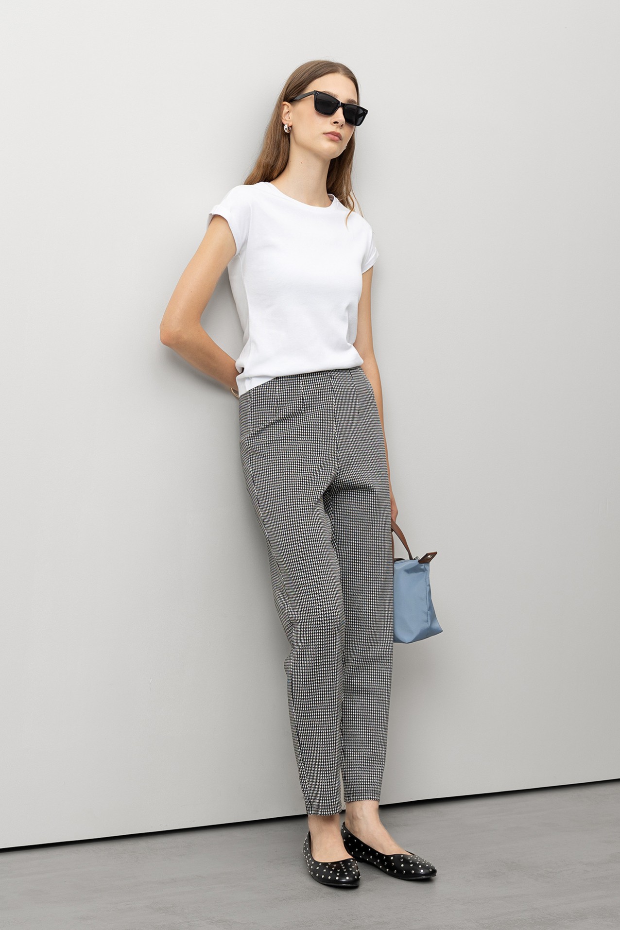 Slim Fit Patterned Trousers