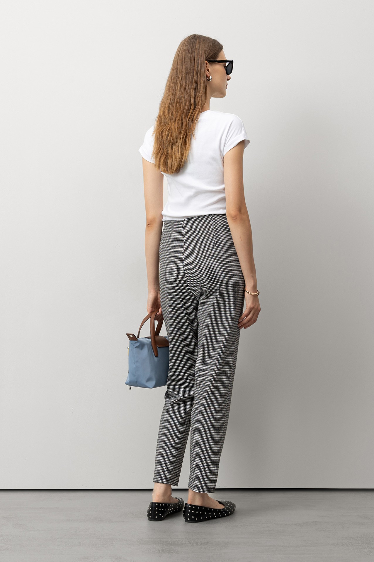 Slim Fit Patterned Trousers