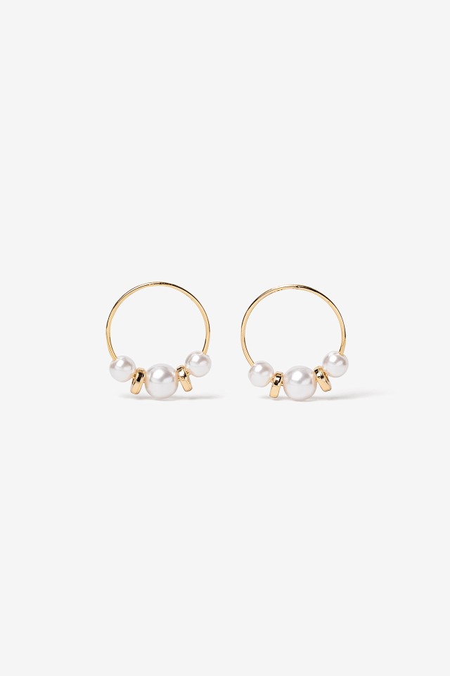 Golden Pearl Earrings