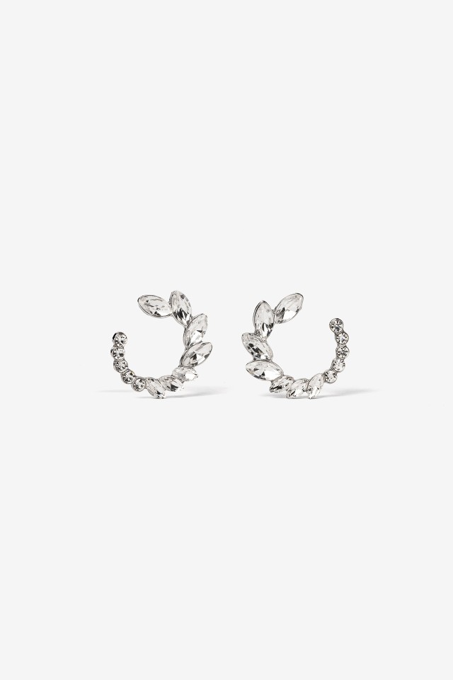 Pendientes de aro plateados