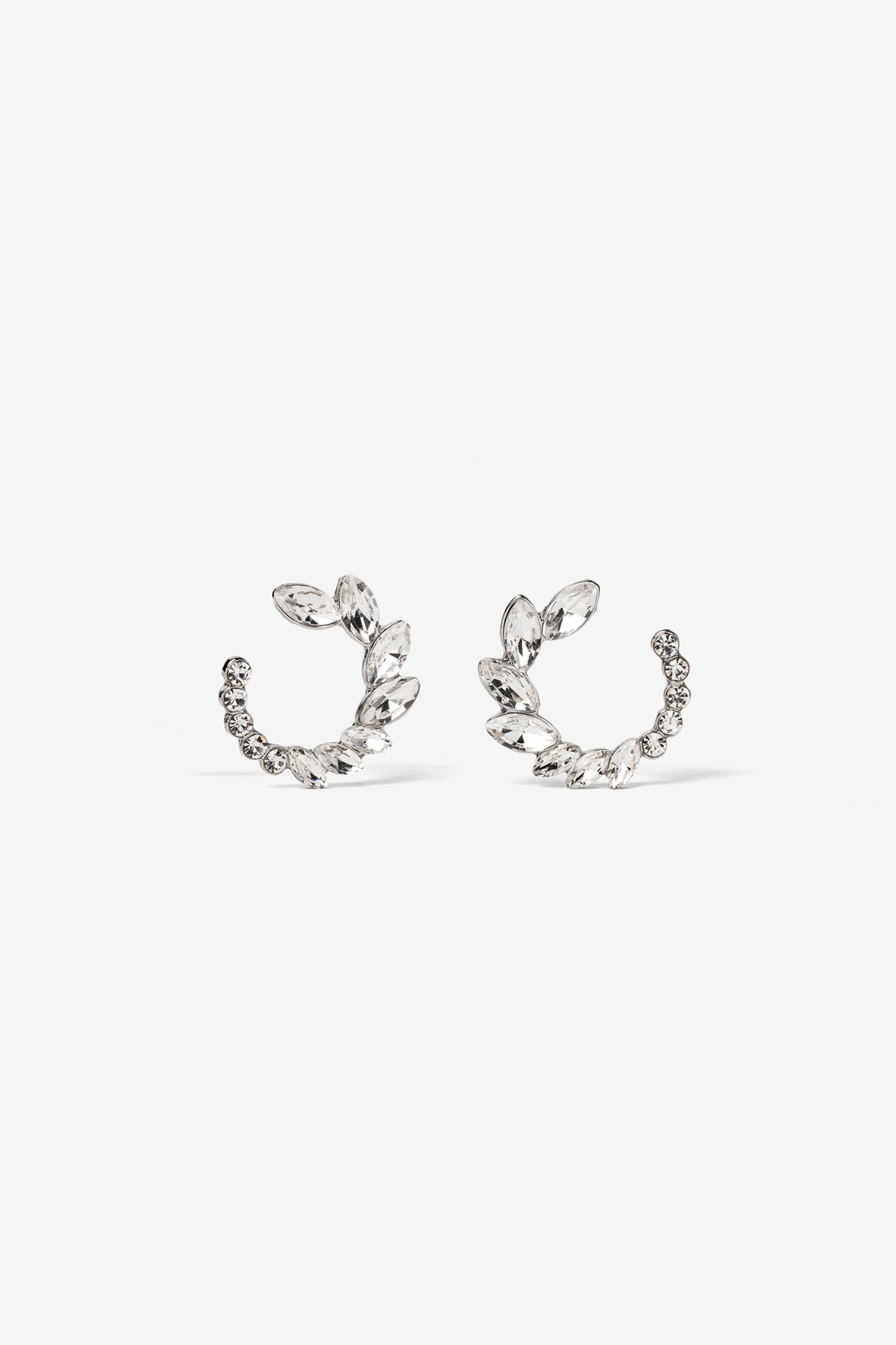 Pendientes de aro plateados