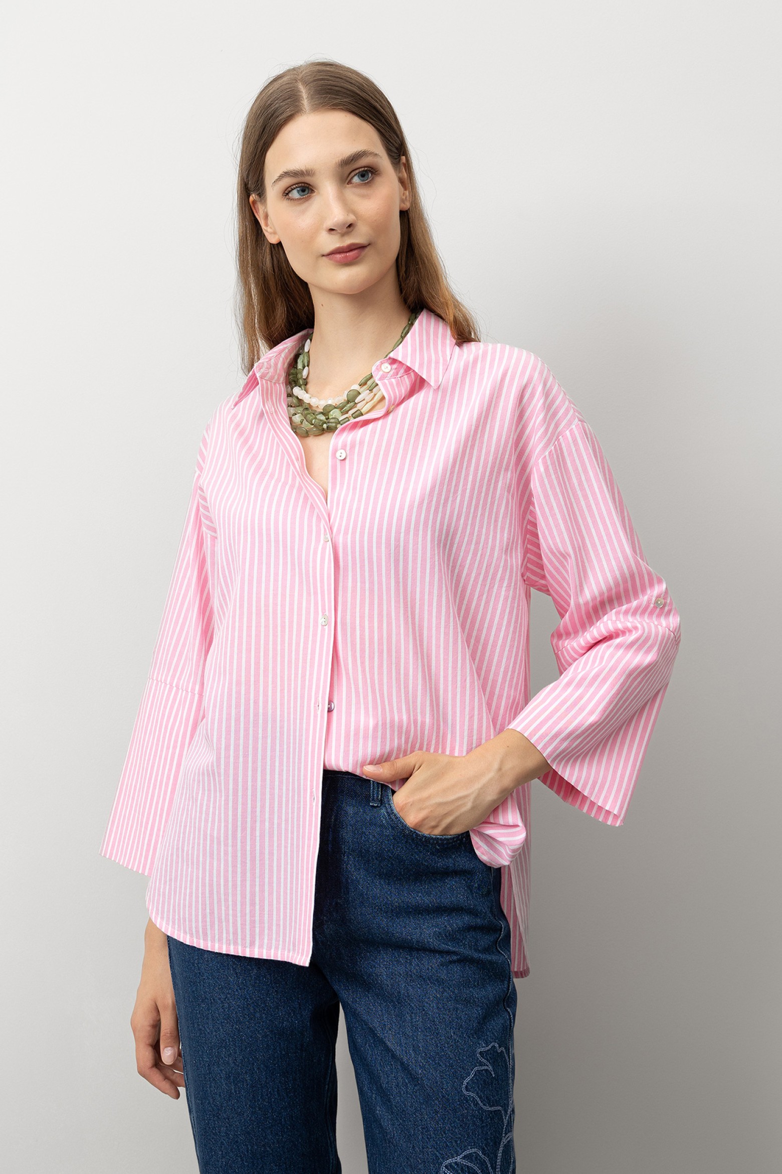 Camisa de Algodo s Riscas