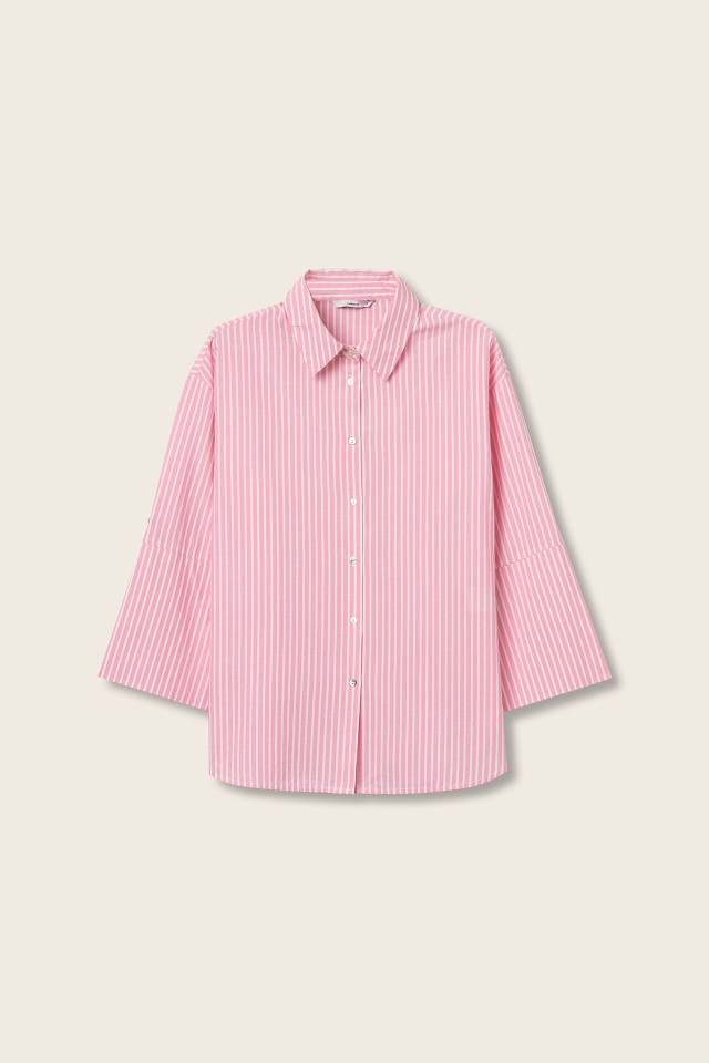 Camisa de Algodón a Rayas Camisa de Algodón a Rayas