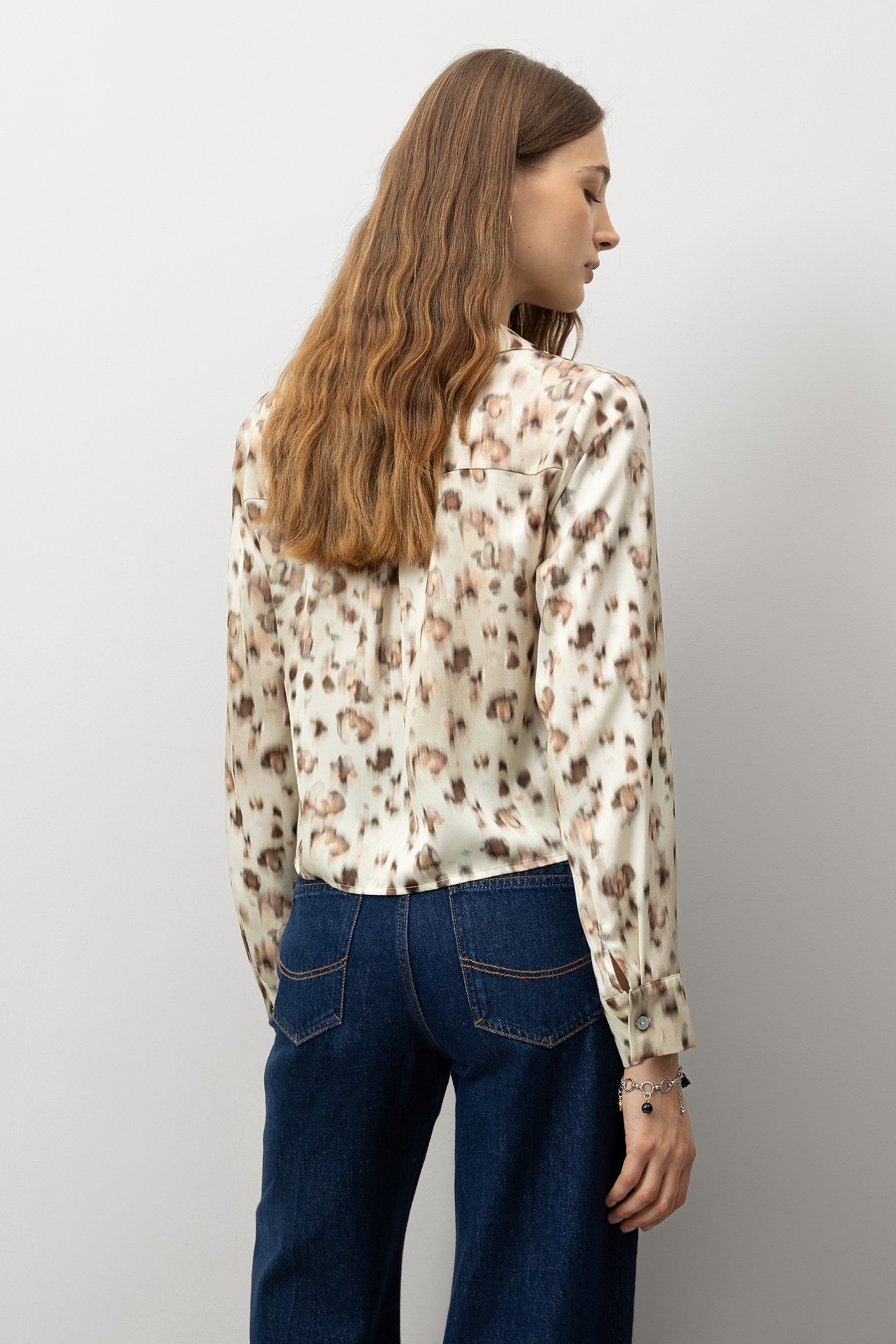 Satin Cropped Shirt