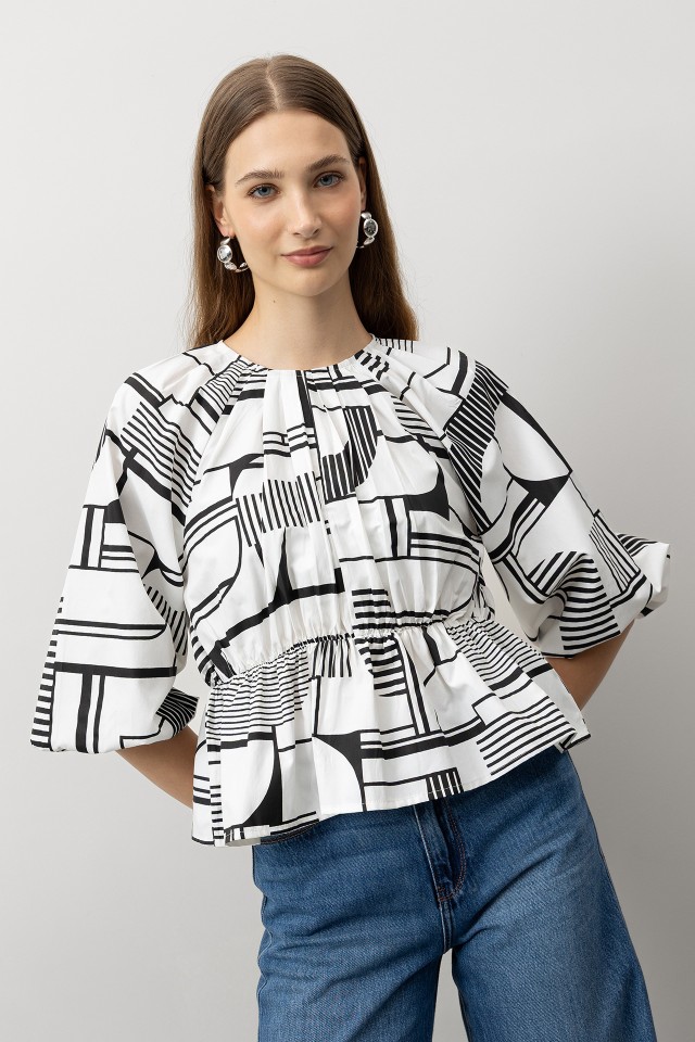 Printed Relaxed Fit Blouse