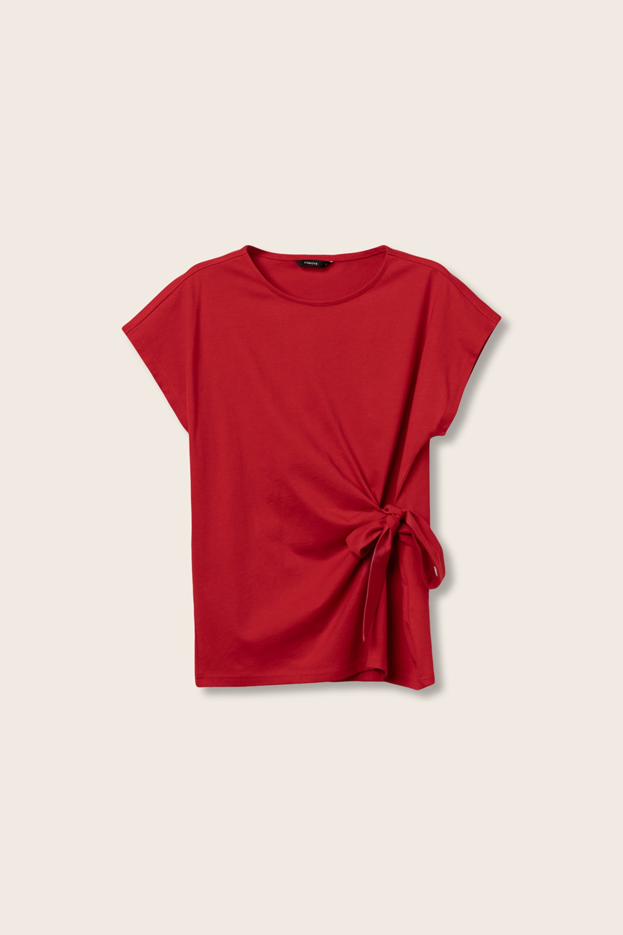 T-shirt com Amarrao Assimtrica