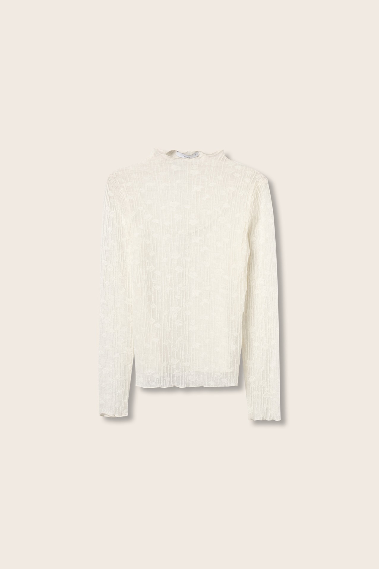 Fine T-shirt with Embroidered Texture