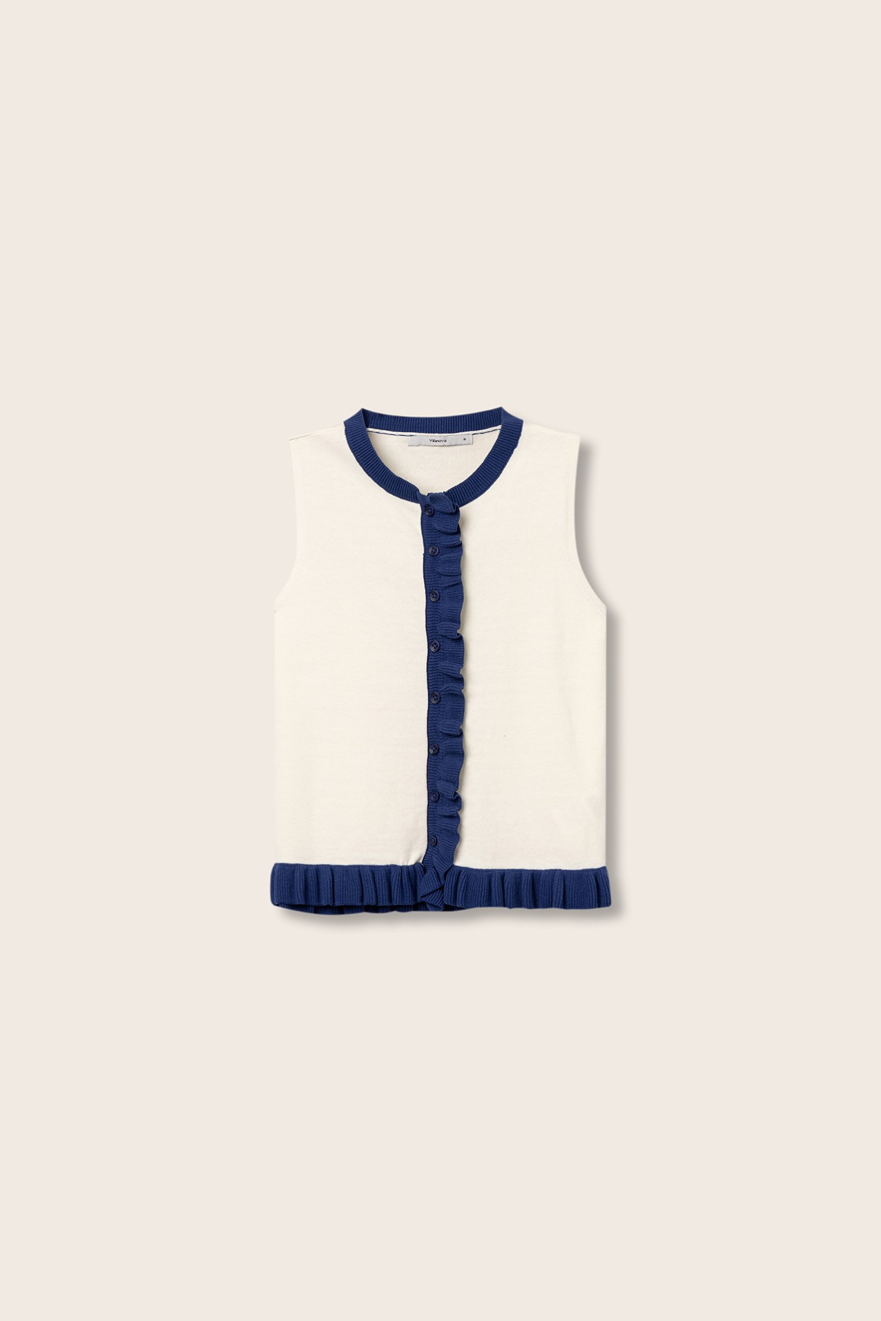 Chaleco Bicolor con Volantes