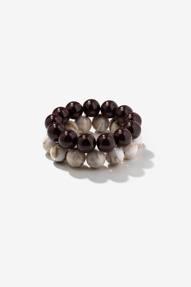 Pulsera de cuentas bicolor