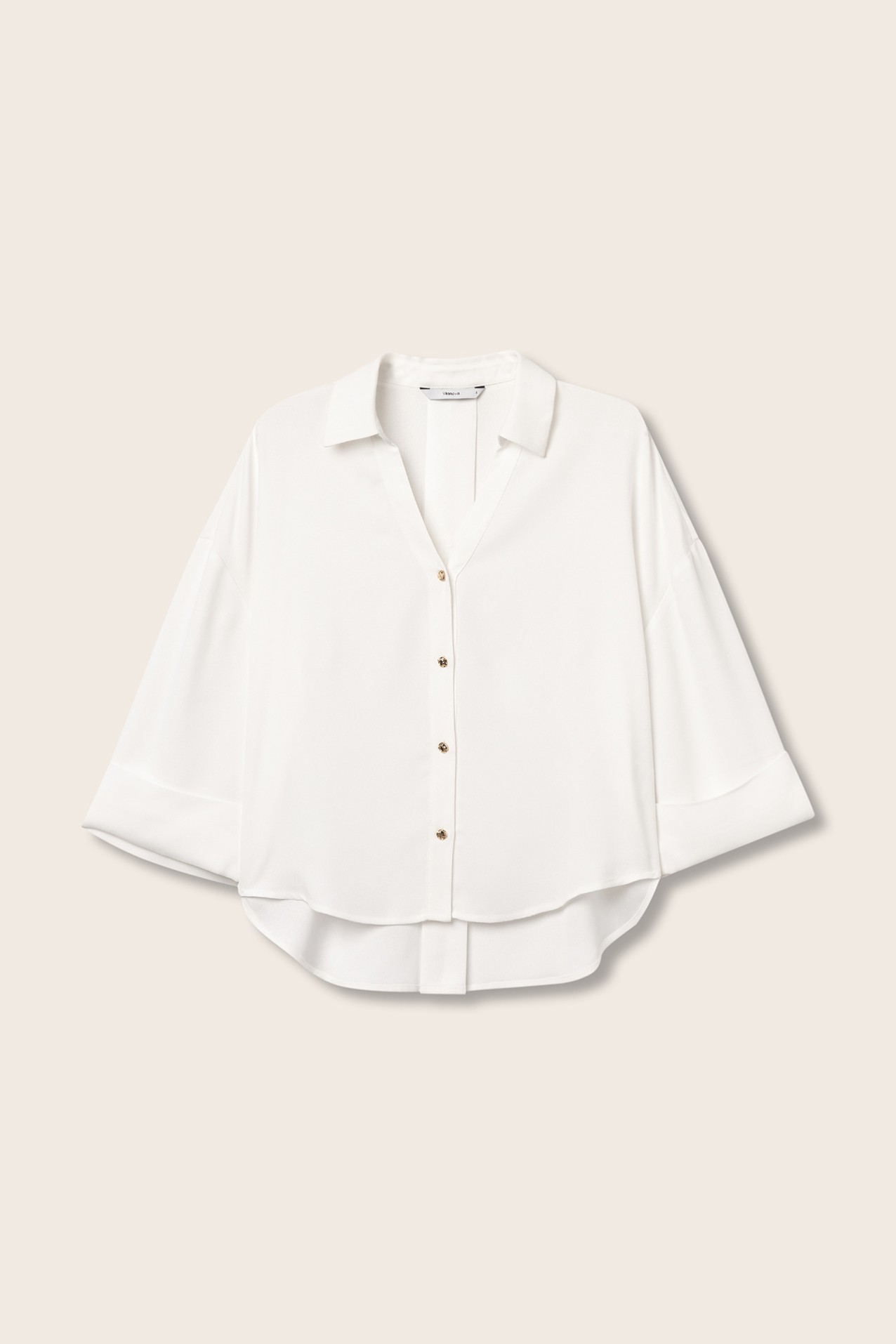 Camisa Relaxed com Botes Metlicos