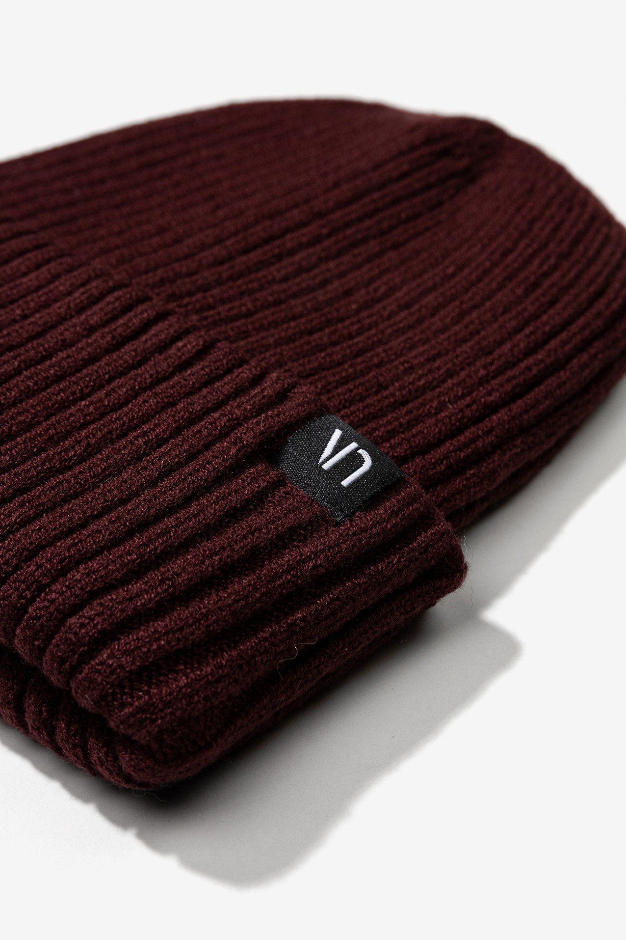 Dark Red Knit Beanie