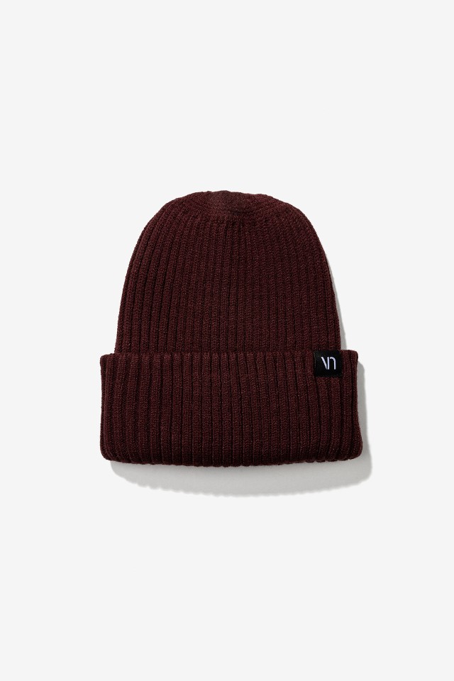 Dark Red Knit Beanie