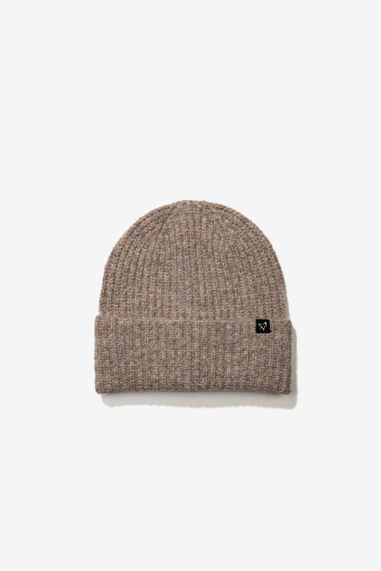 Brown Ribbed Beanie