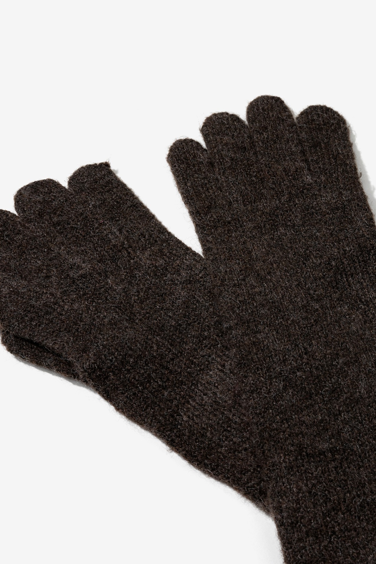 Brown Knit Gloves