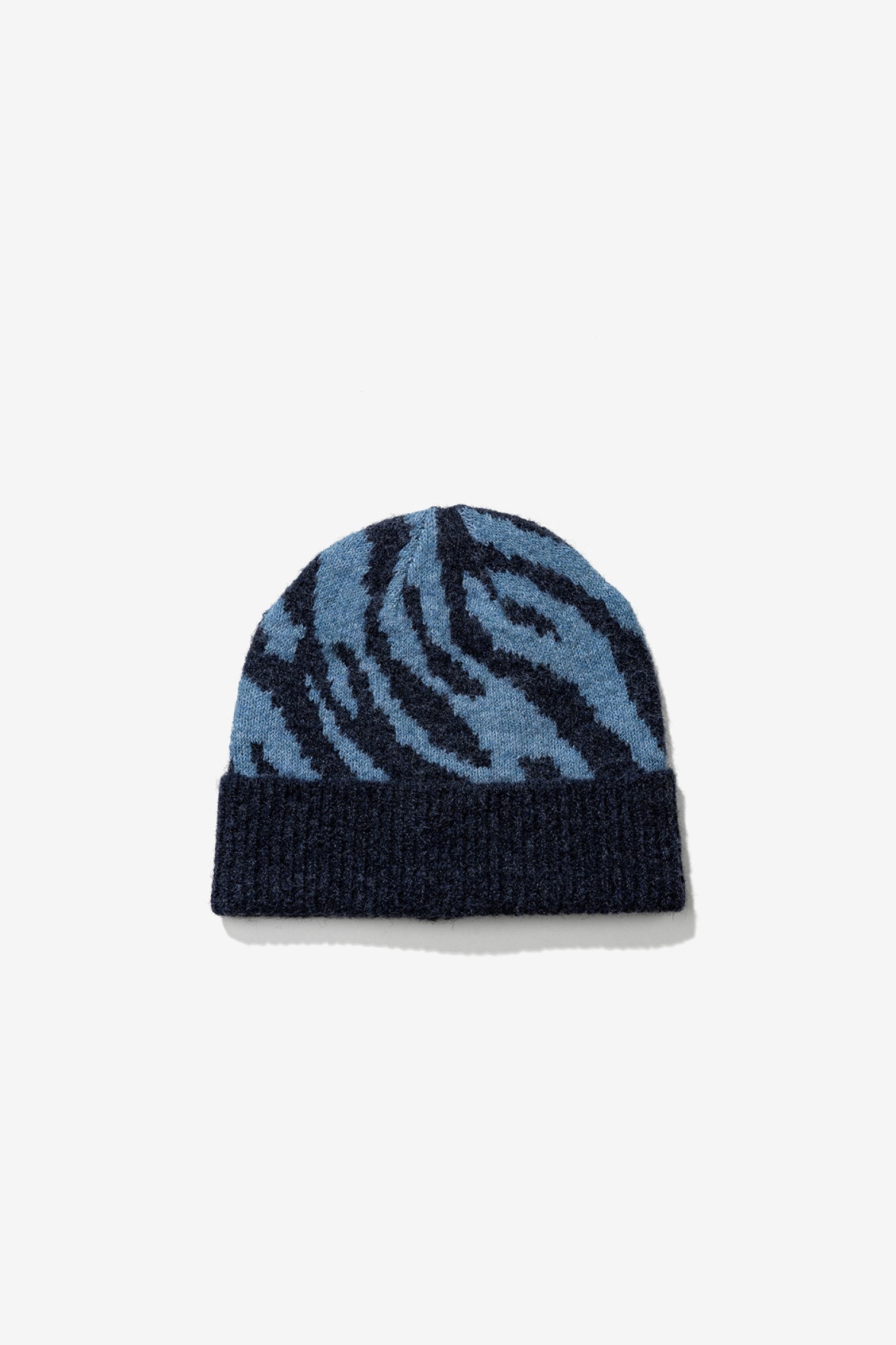 Blue Patterned Beanie