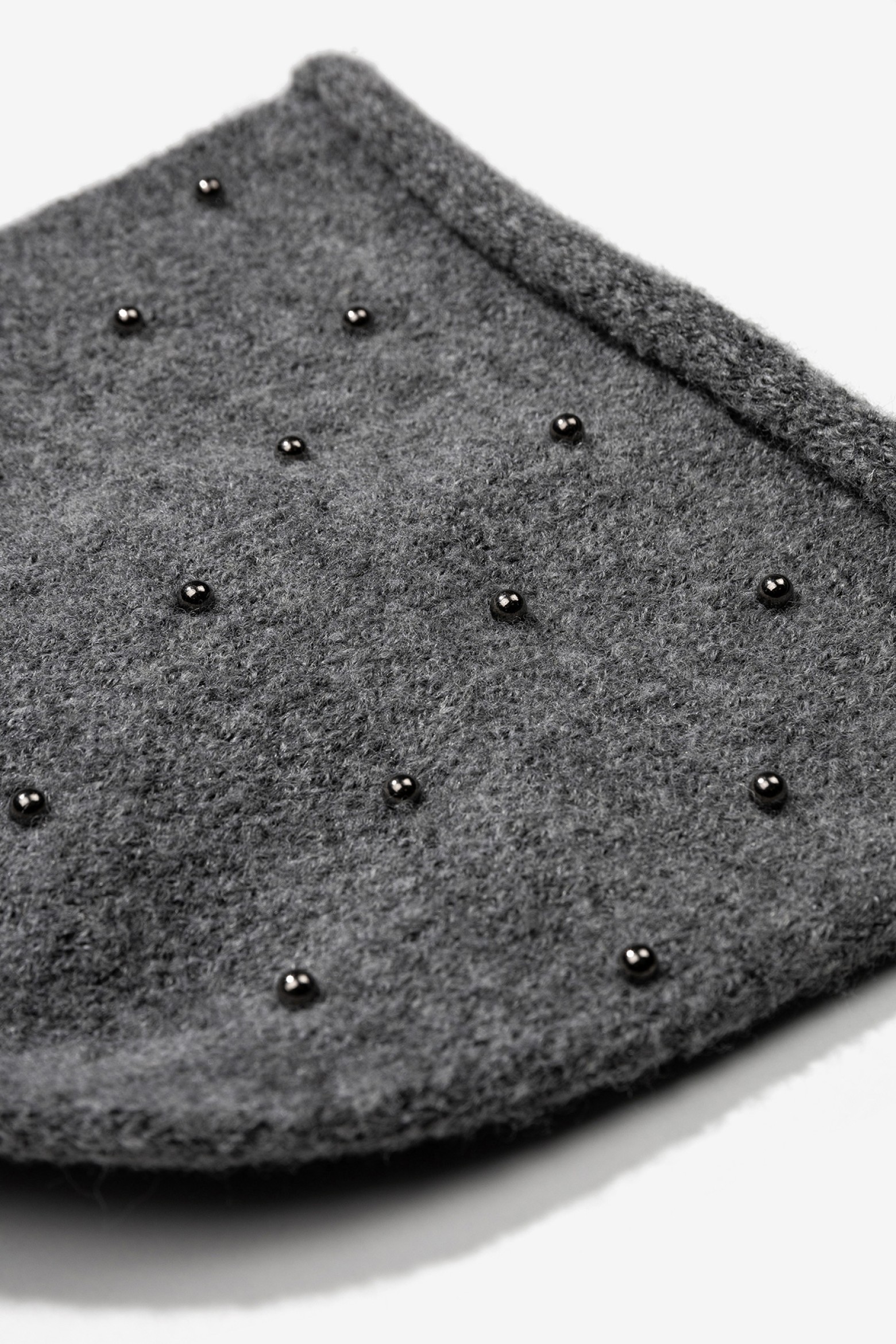 Grey Beanie with Studs