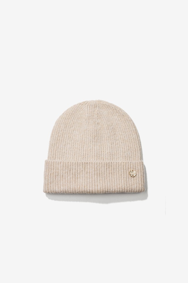 Gorro bege com brilho