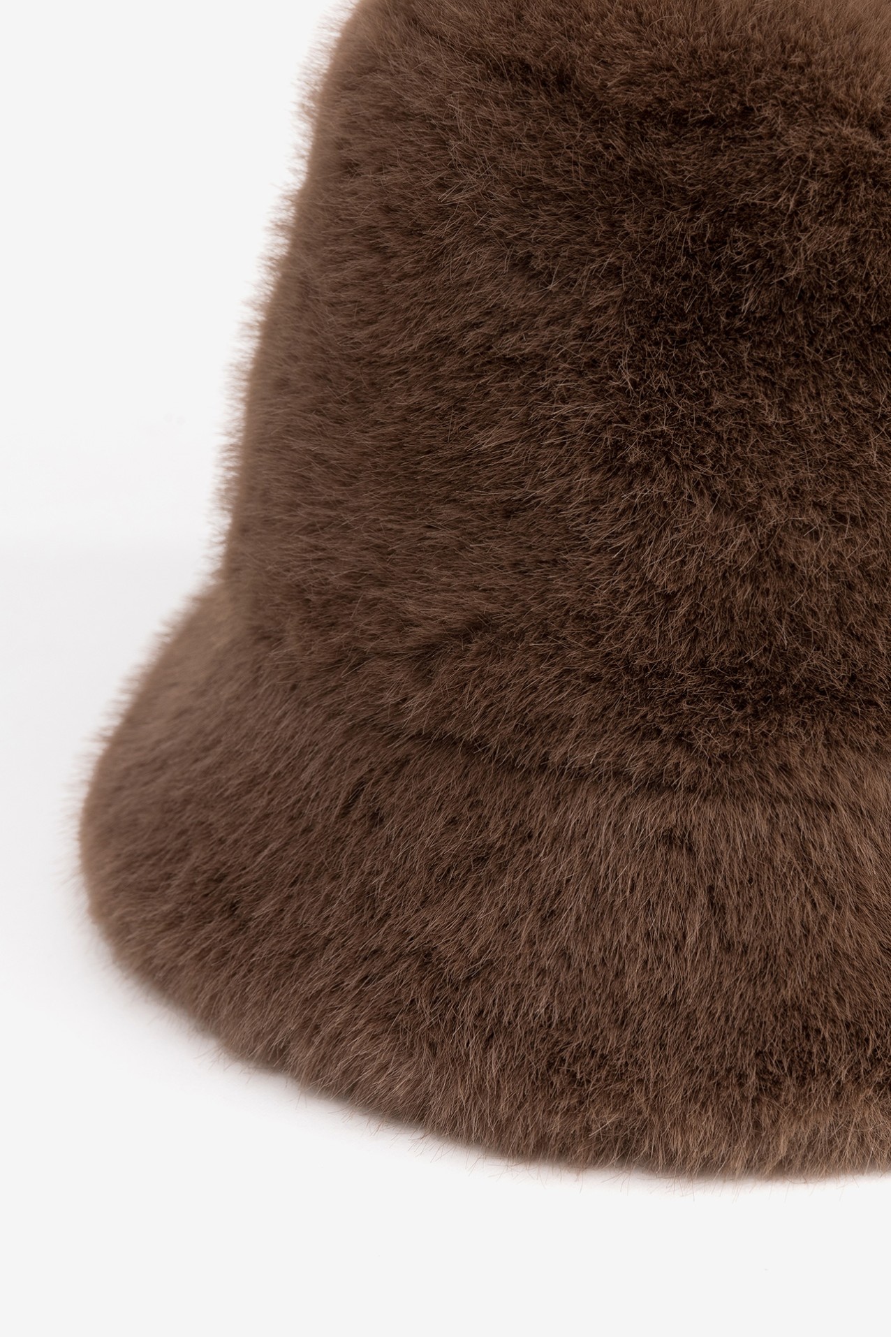 Brown Furry Bucket Hat