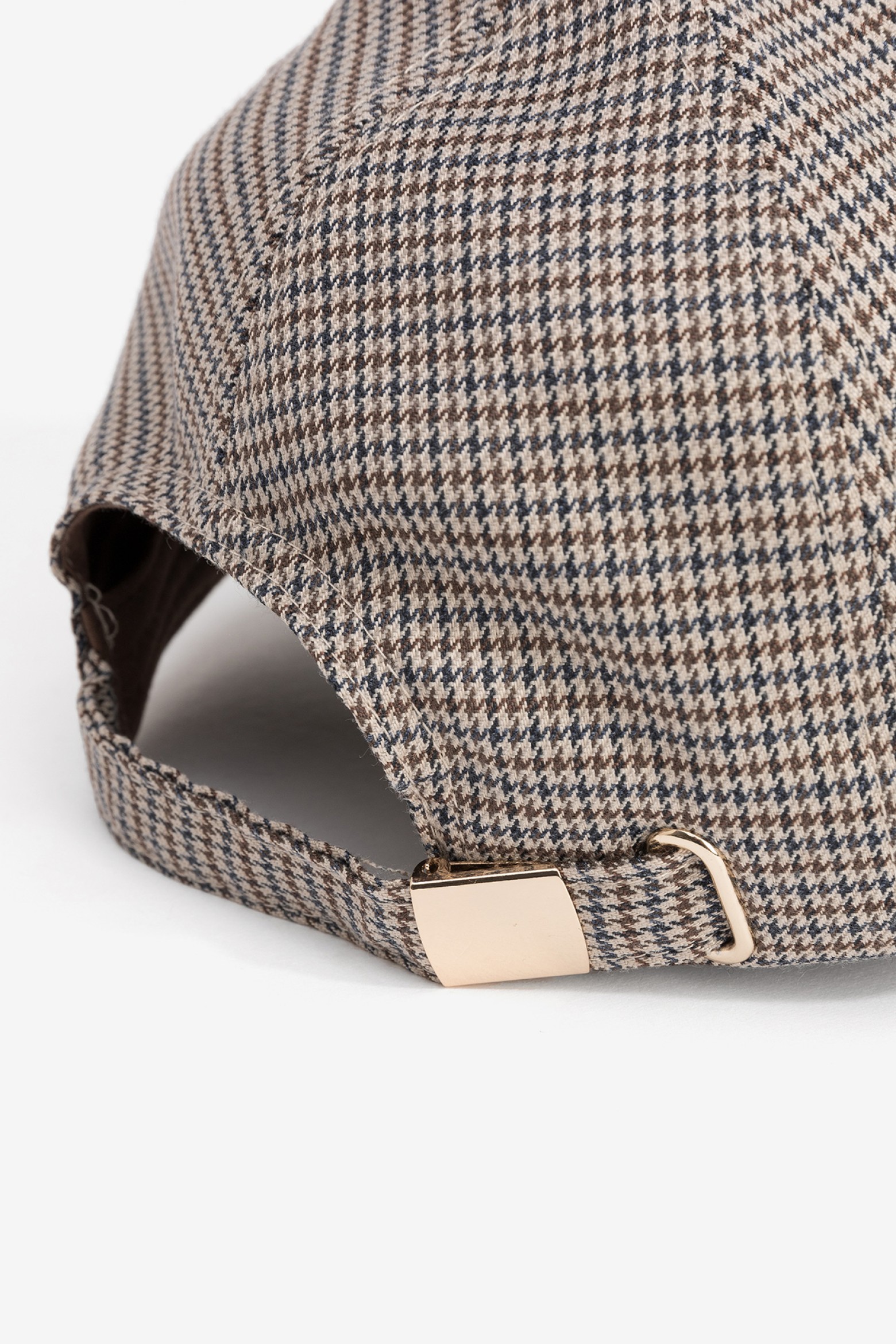 Brown Checkered Cap