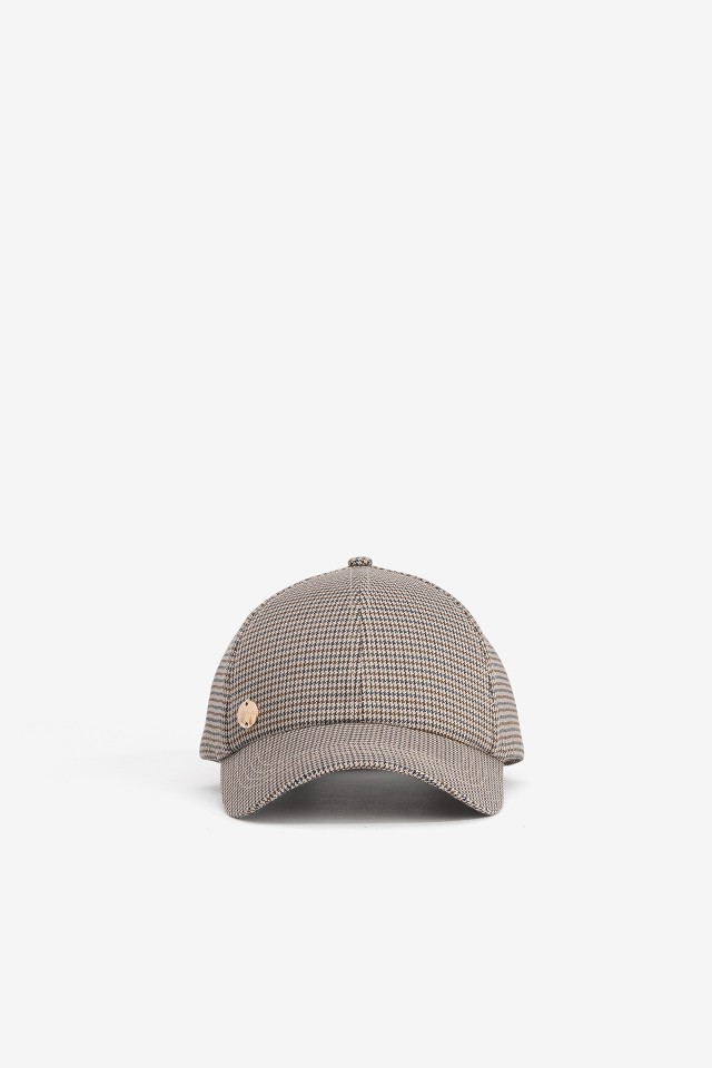 Brown Checkered Cap