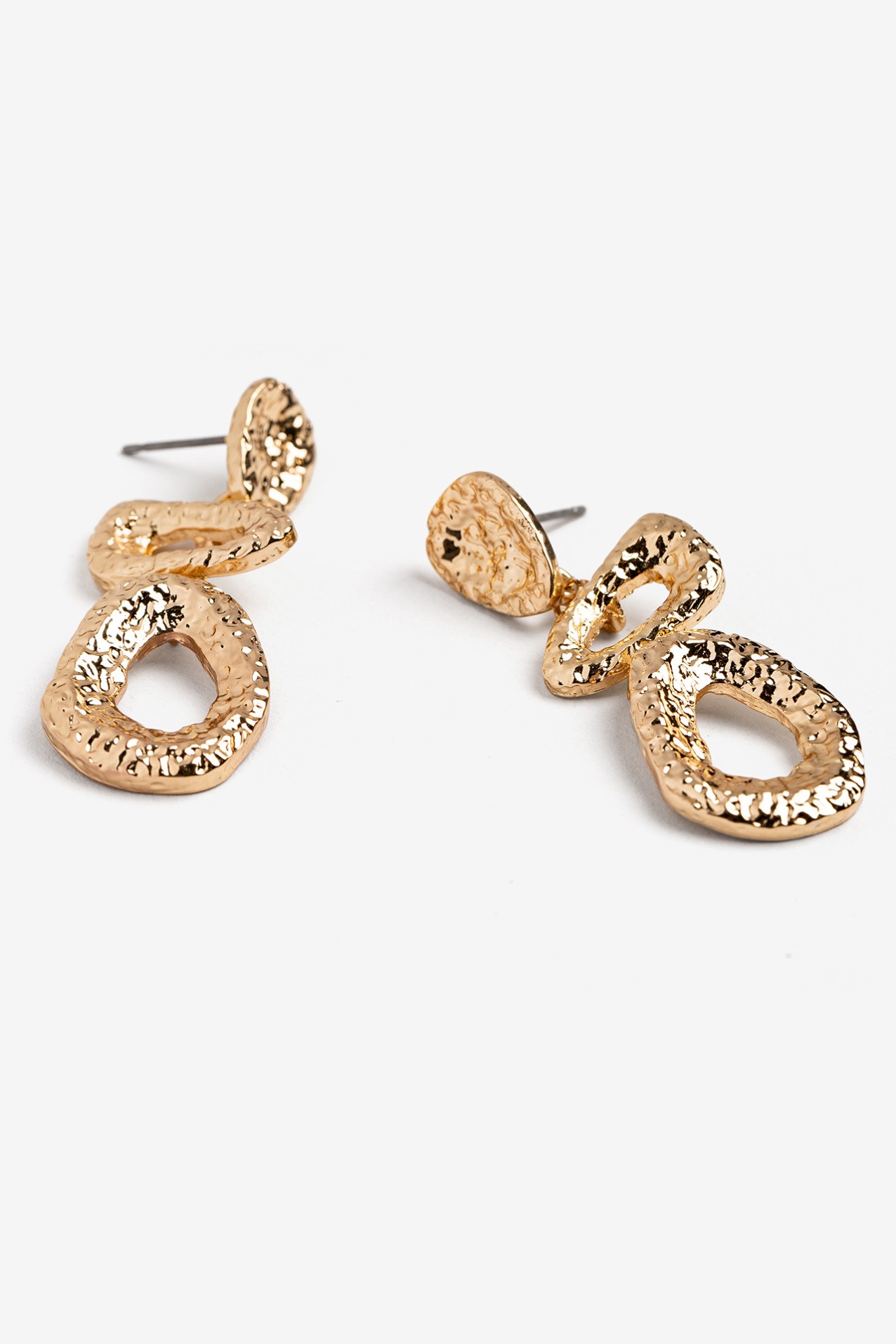 Brincos Dourados Texturizados