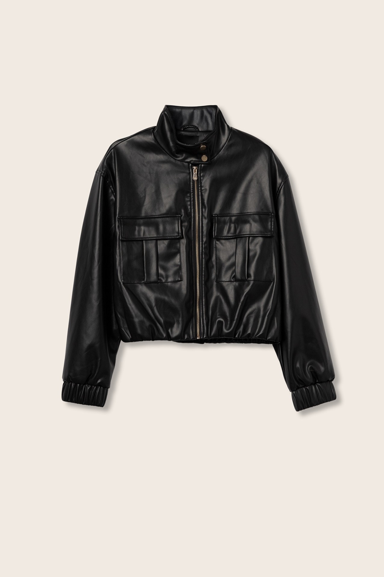 Relaxed Faux Leather Jacket