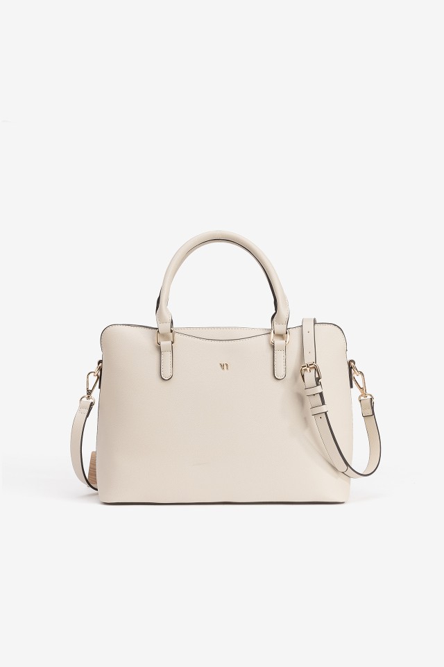 Beige Handbag with Straps