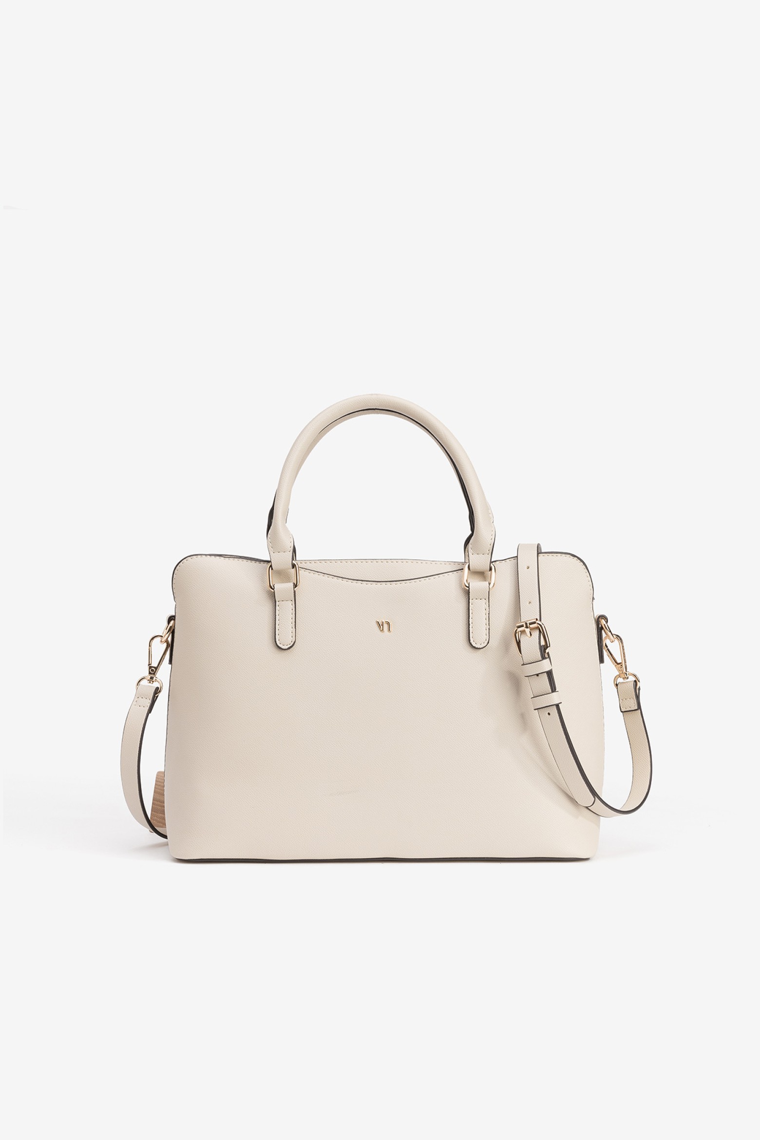 Beige Handbag with Straps