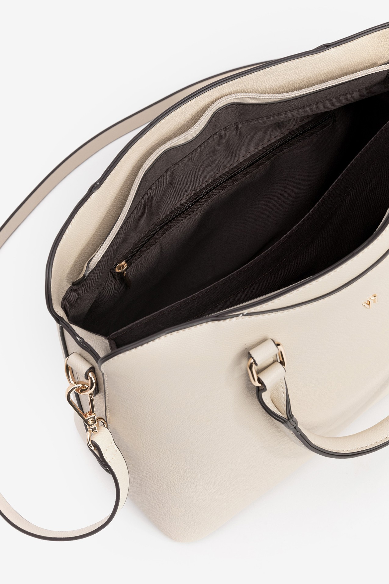 Beige Handbag with Straps